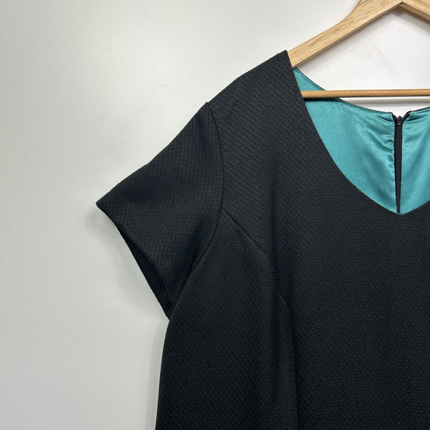 Handmade Dress Size 22 24 Black Pencil Short Sleeve Lined