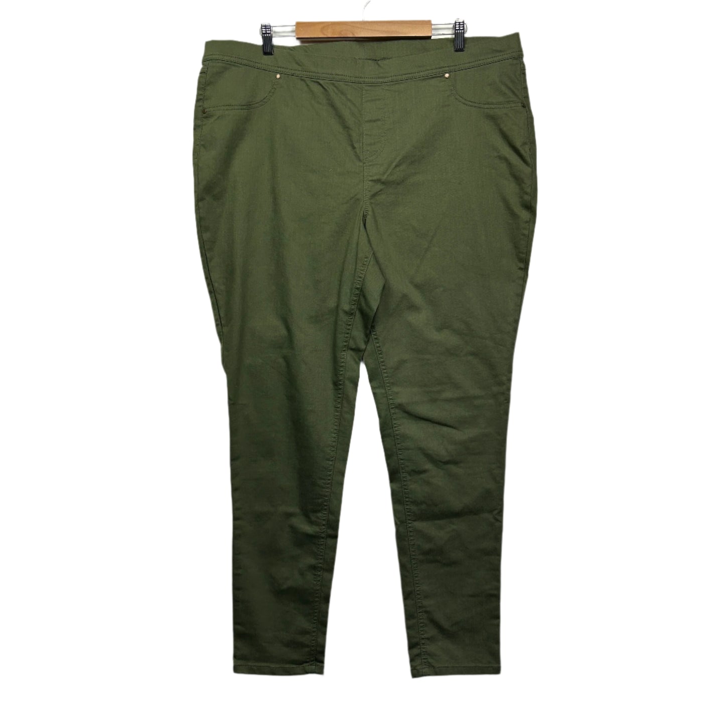 Clothing & Co Alexia Jeggings Pants Size 22 Khaki Green New