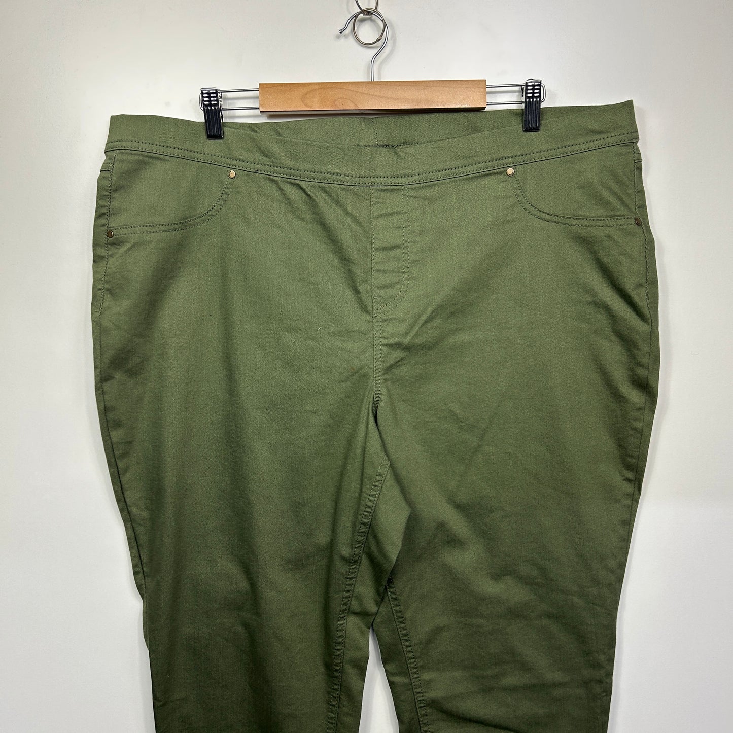 Clothing & Co Alexia Jeggings Pants Size 22 Khaki Green New