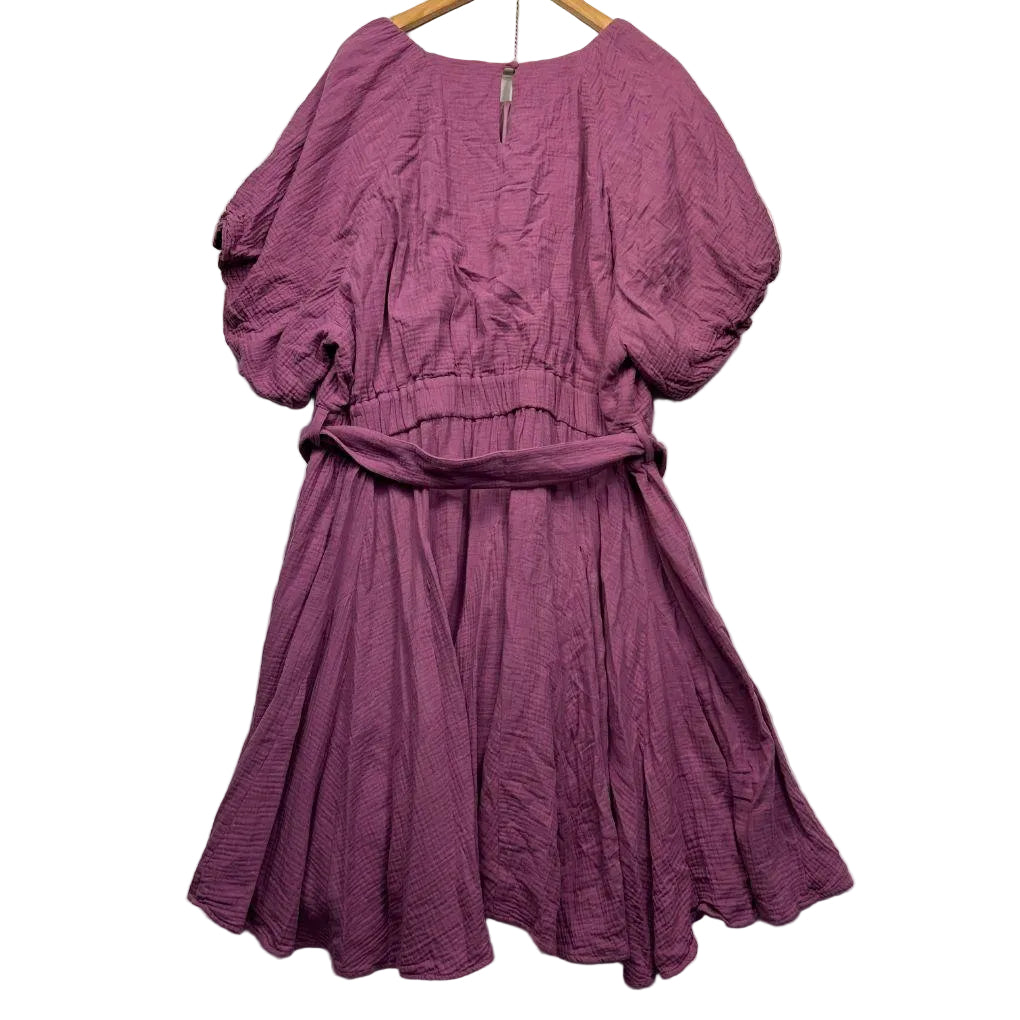 Peach Pink Belted Dress - Size 22/24