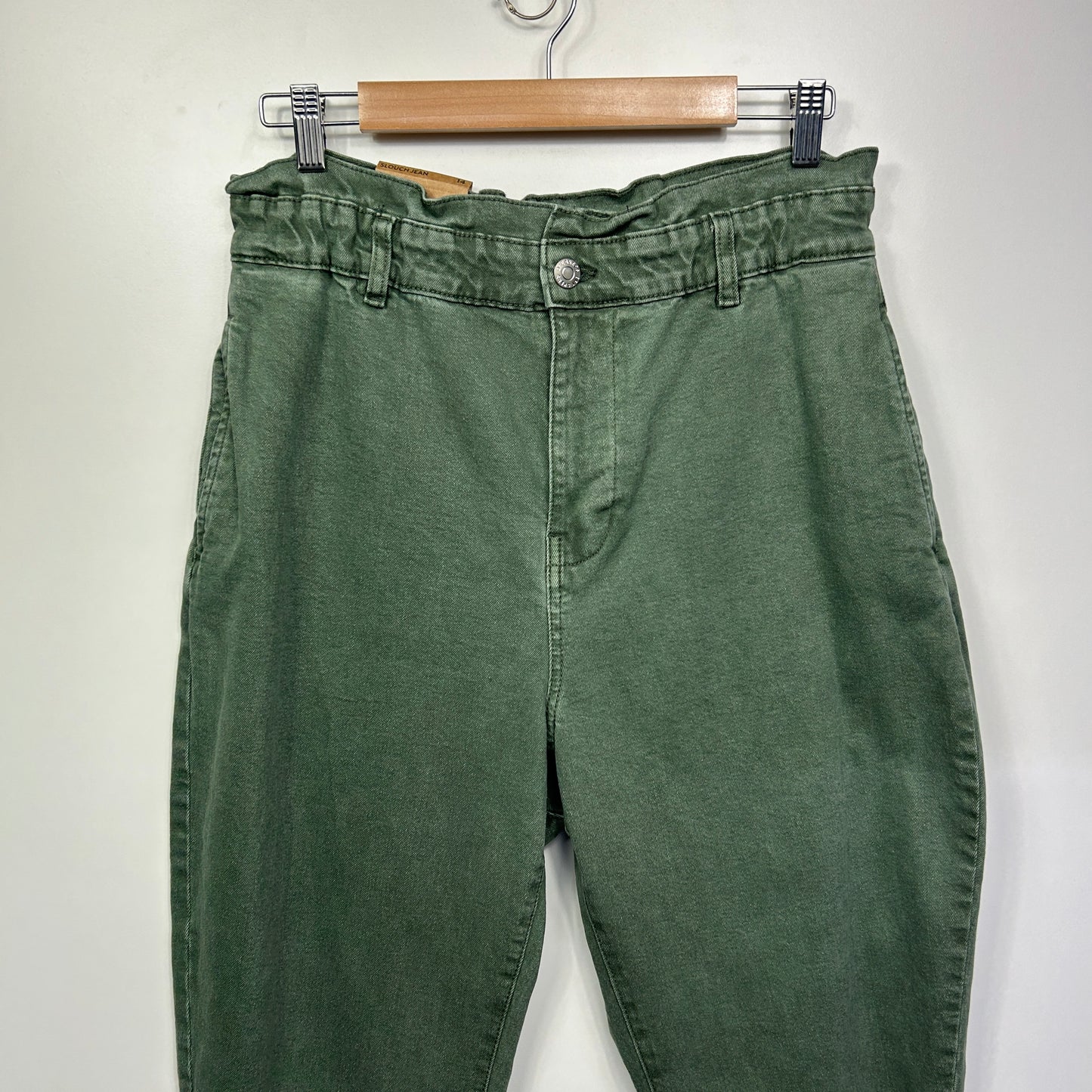 Breakers Joggers Size 14 Khaki Green Pockets Paperbag New