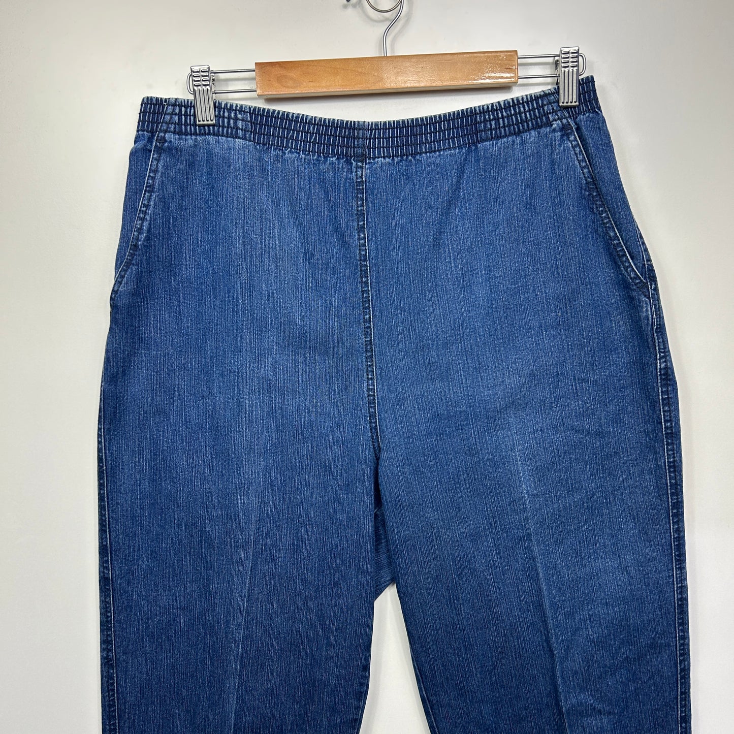 Black Pepper Pants Size 16 Pockets Blue Elastic Waist