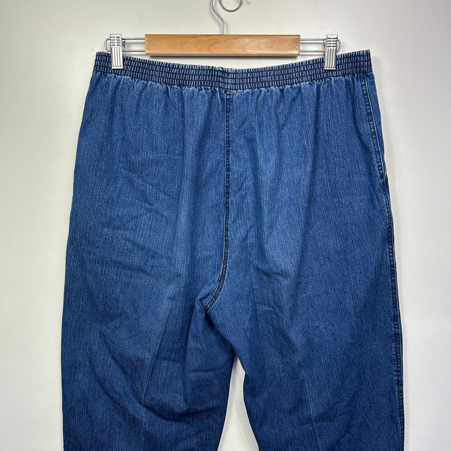 Black Pepper Pants Size 16 Pockets Blue Elastic Waist