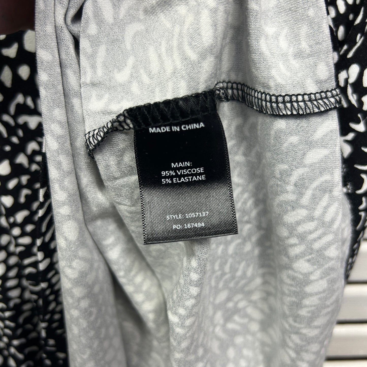 Rockmans Top Size 16 XL 3/4 Sleeve Black White New