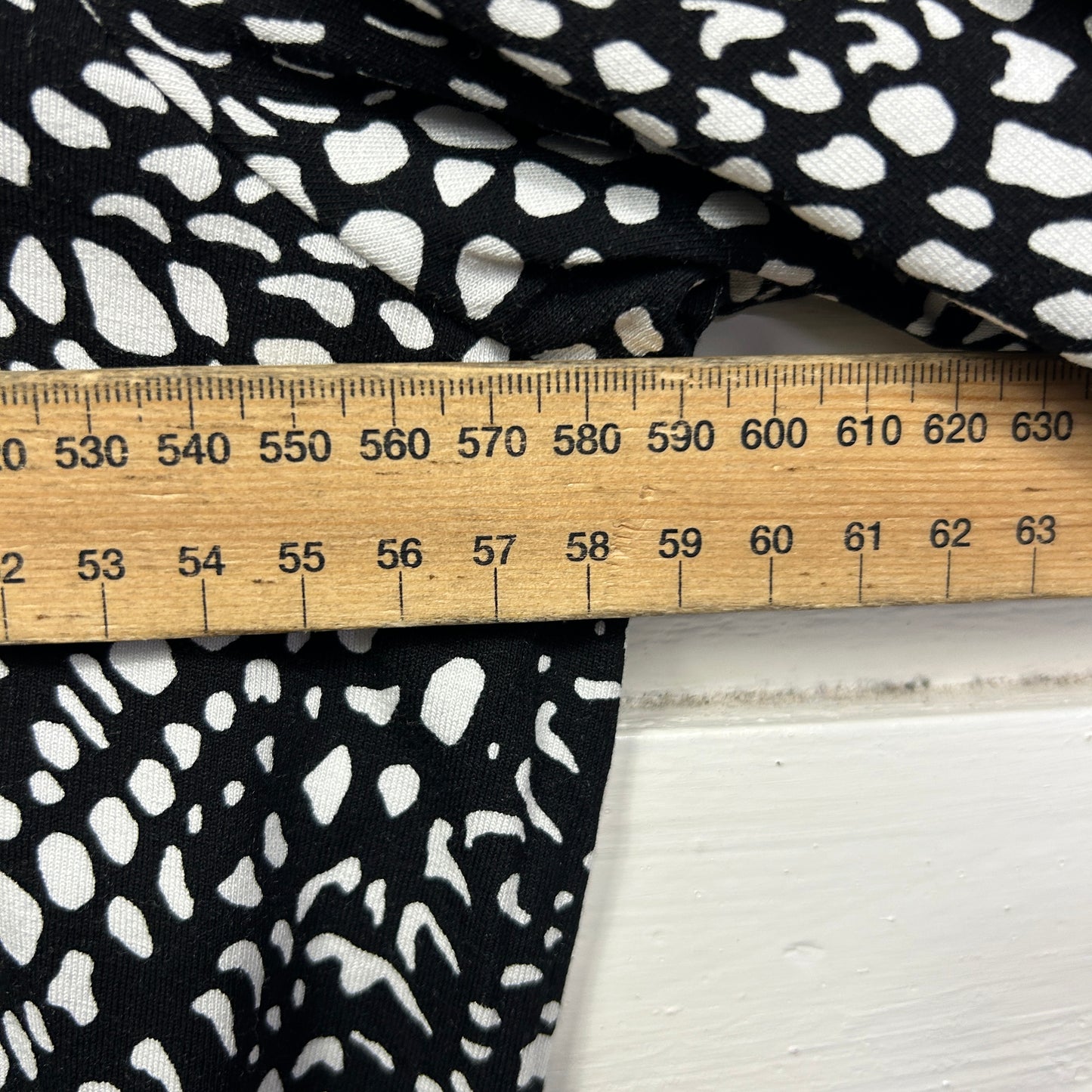 Rockmans Top Size 16 XL 3/4 Sleeve Black White New
