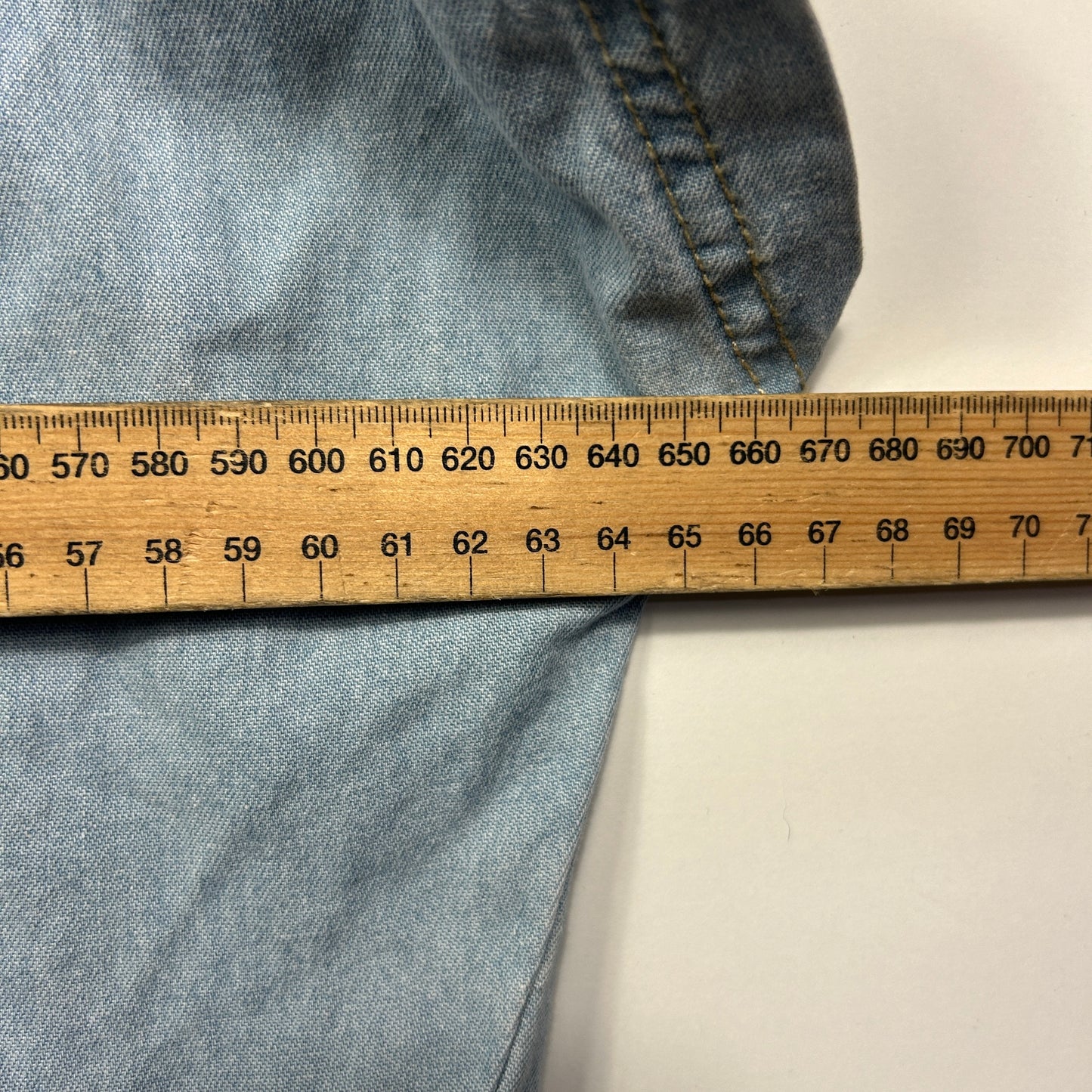 Breakers Jumpsuit Size 18 Blue Chambray Short Sleeve Pockets