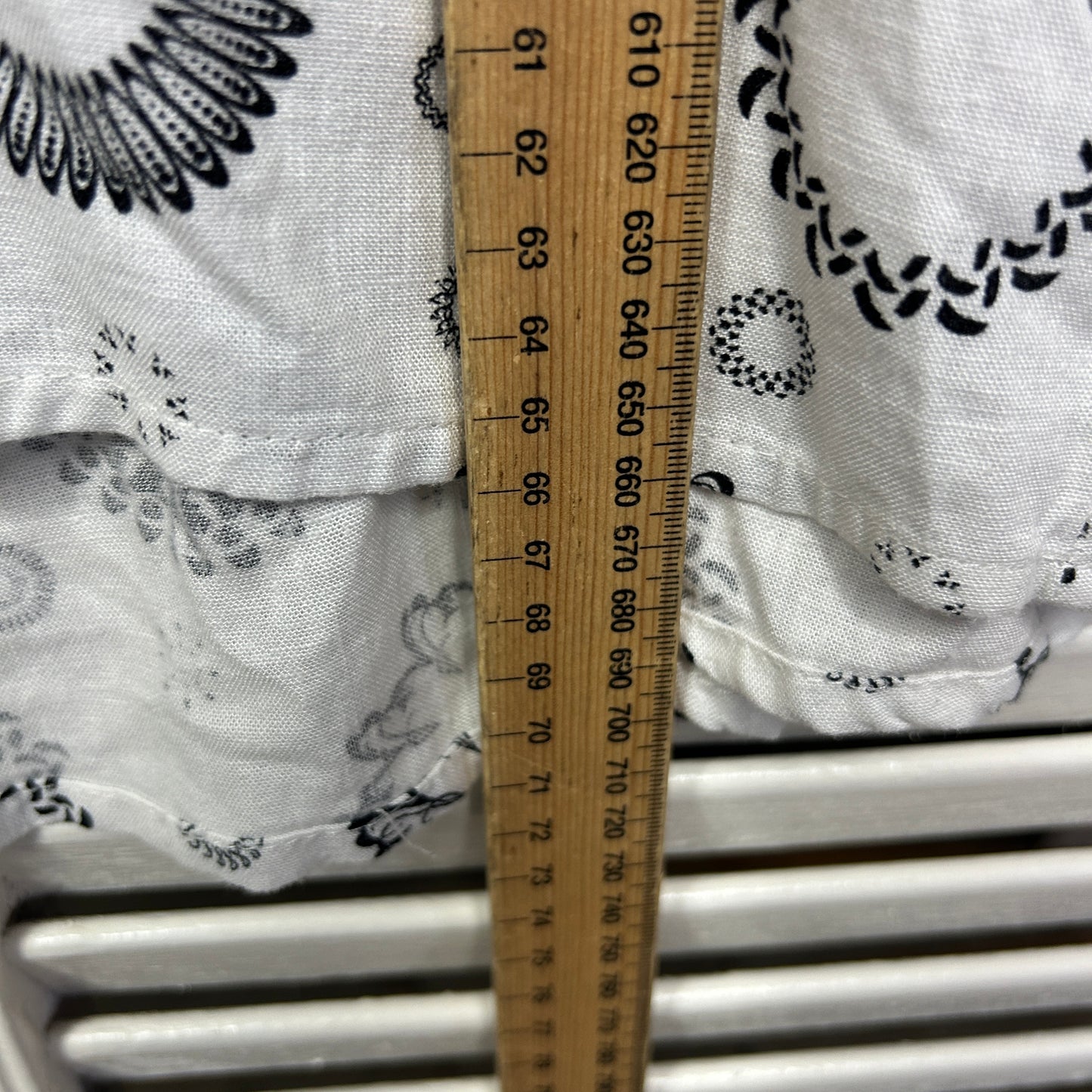 Noni B Top Size 16 White Black Linen Blend 3/4 Sleeve