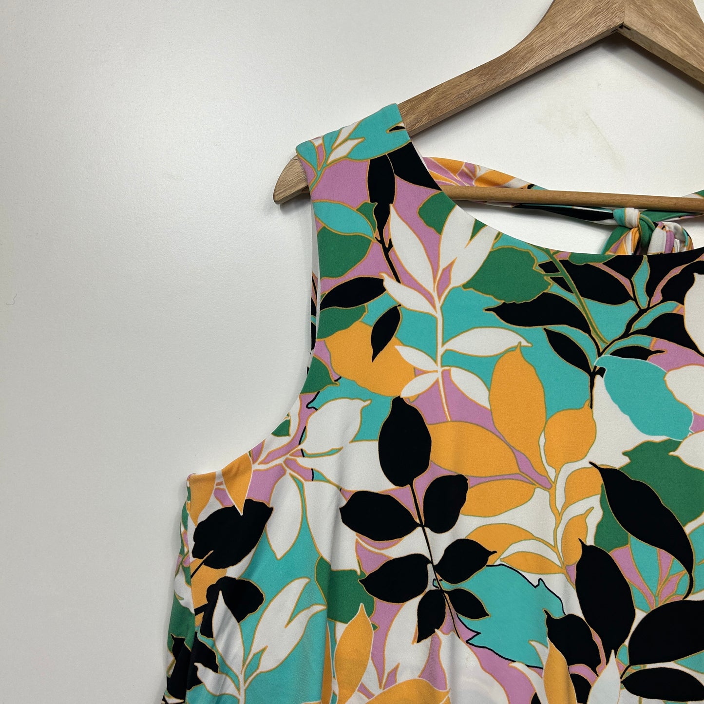Nina Leonard Dress Size 16 18 XL Sleeveless Multicoloured Floral