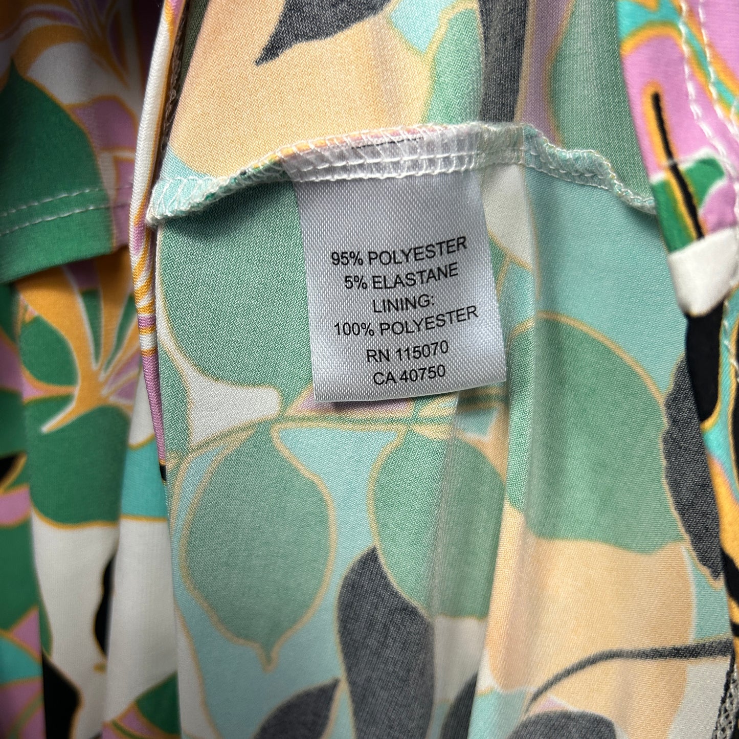 Nina Leonard Dress Size 16 18 XL Sleeveless Multicoloured Floral
