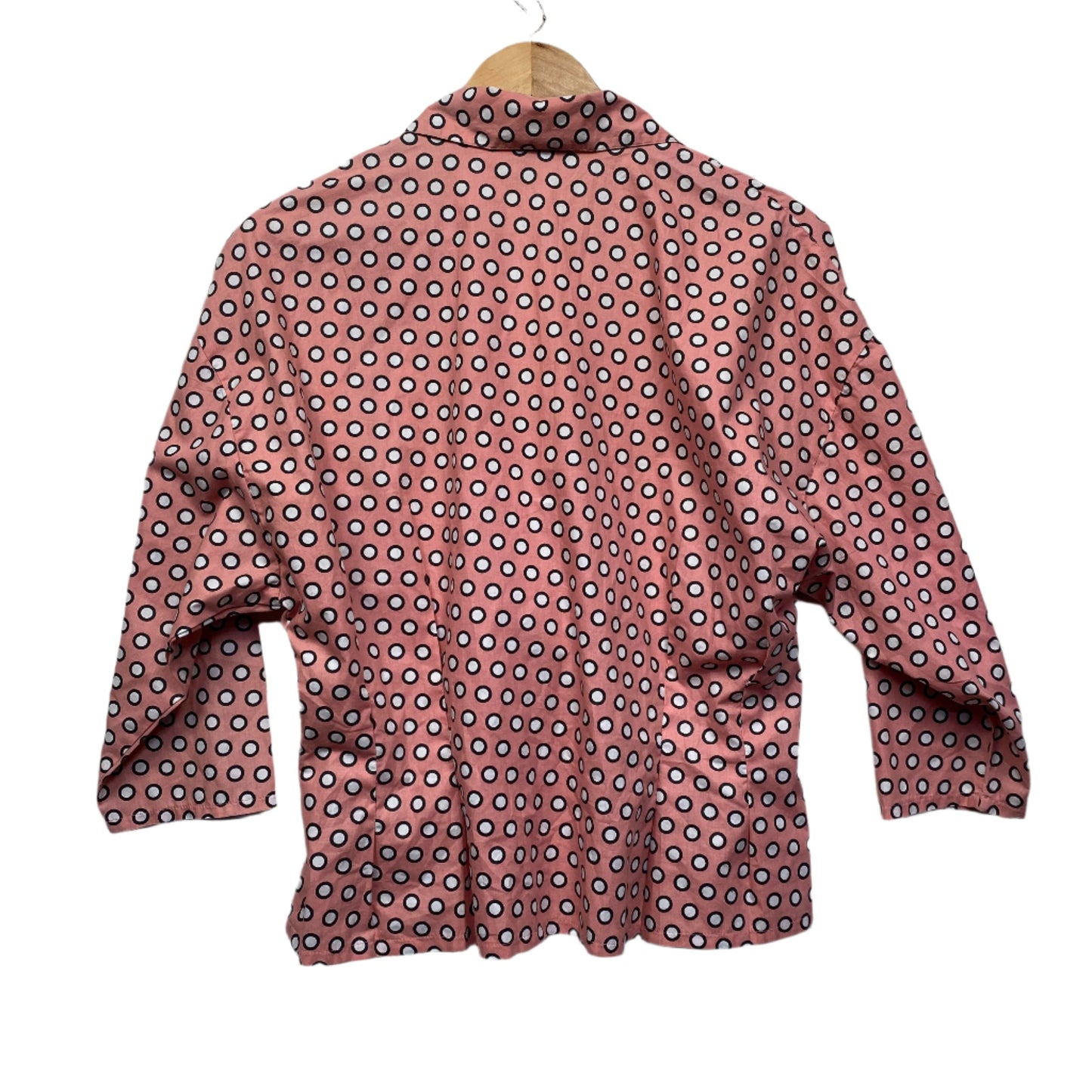 Vintage Regency Top Size 16 Pink Polka Dots Fitted