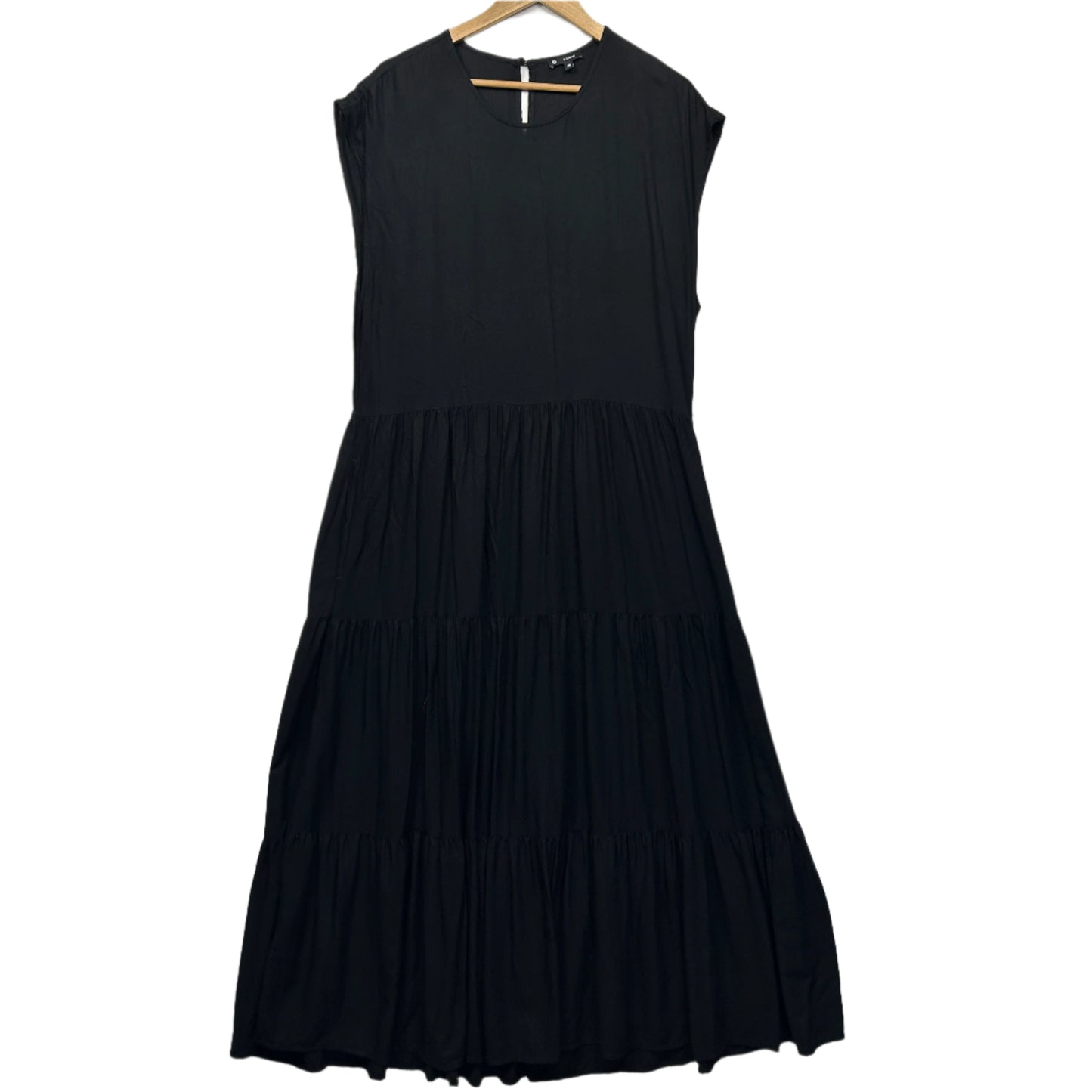 Target Maxi Dress Size 14 Black Sleeveless Pockets Viscose