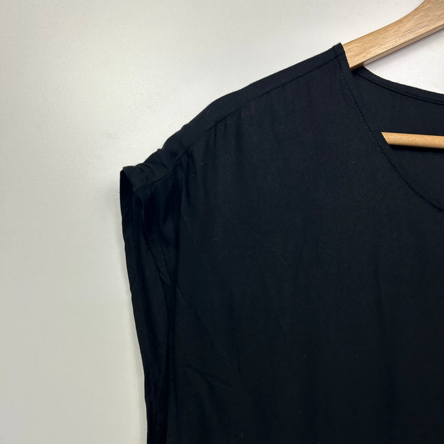 Target Maxi Dress Size 14 Black Sleeveless Pockets Viscose