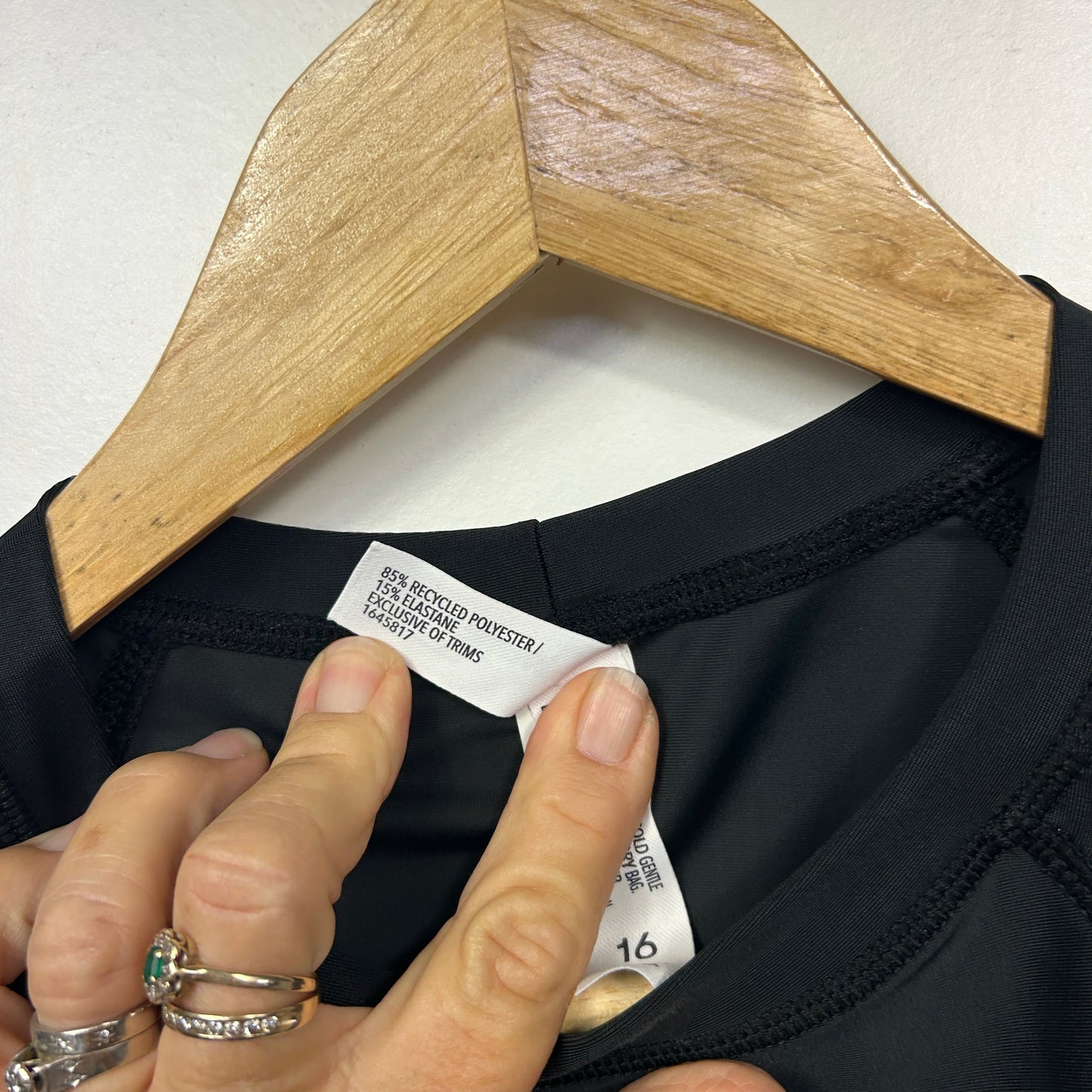 Wavezone Black Swim Top - Size 16