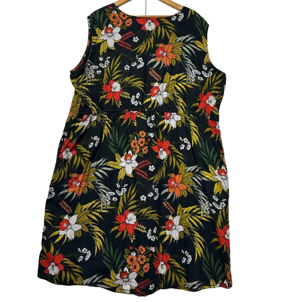 Virtuelle Floral Cotton Midi Dress - Size 22