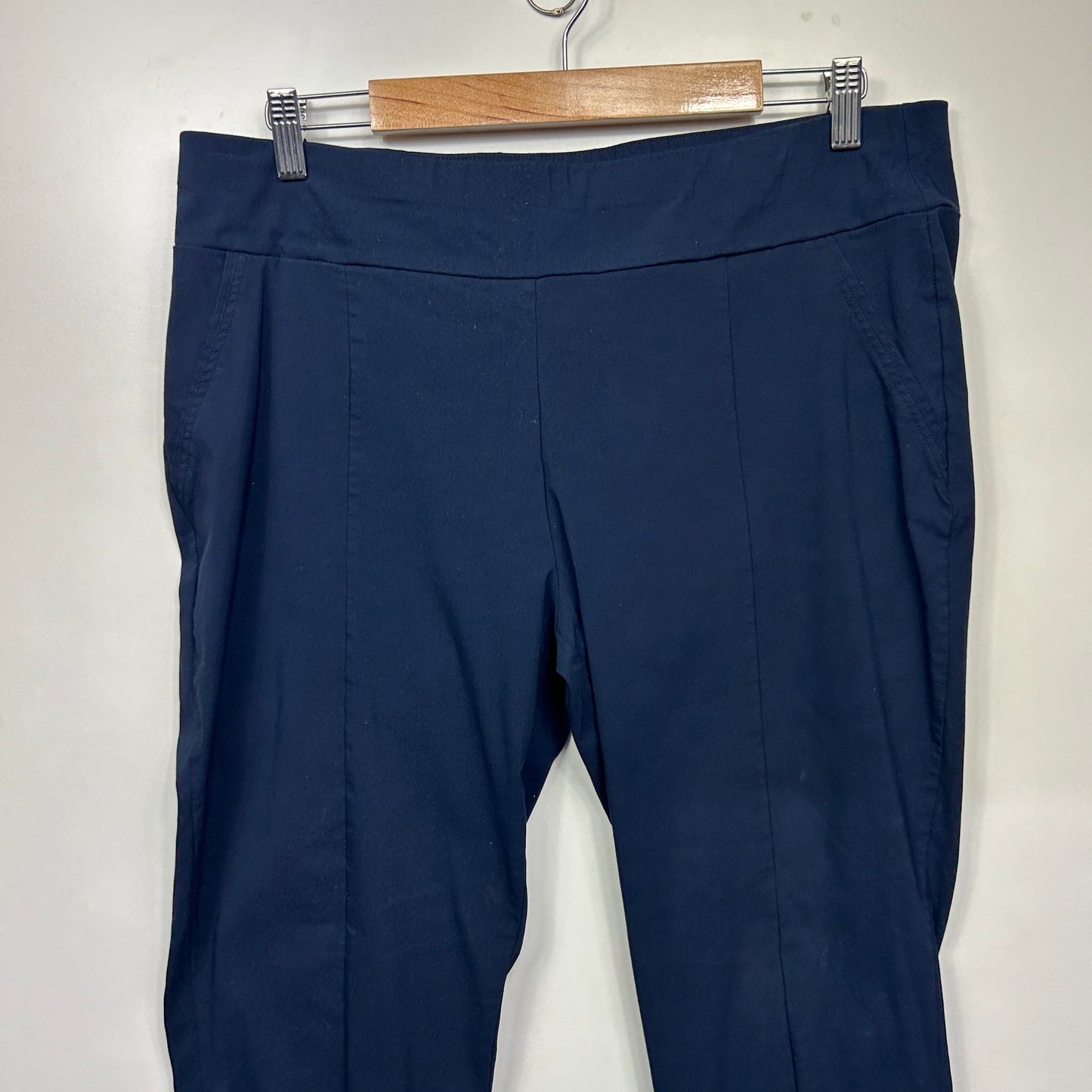 Capture Pants Size 16 Navy Pull On Viscose Blend