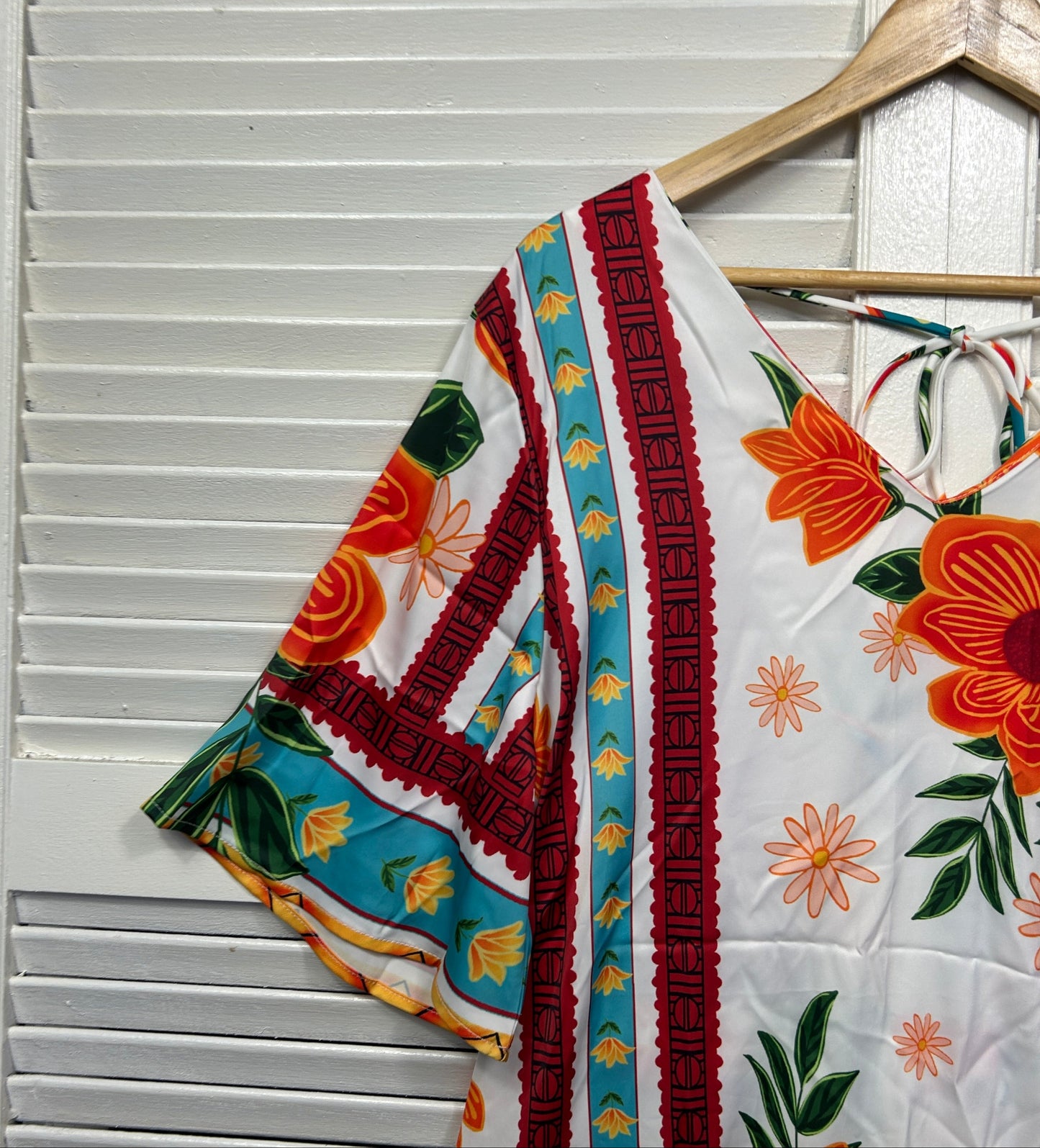 Ador Dress Size 2XL 16 18 Multicoloured Floral Short Sleeve