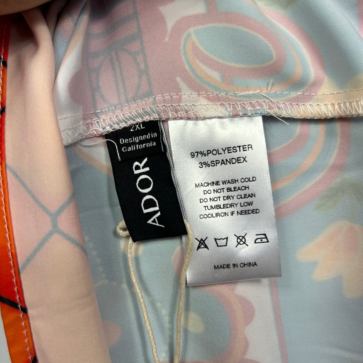 Ador Dress Size 2XL 16 18 Multicoloured Floral Short Sleeve