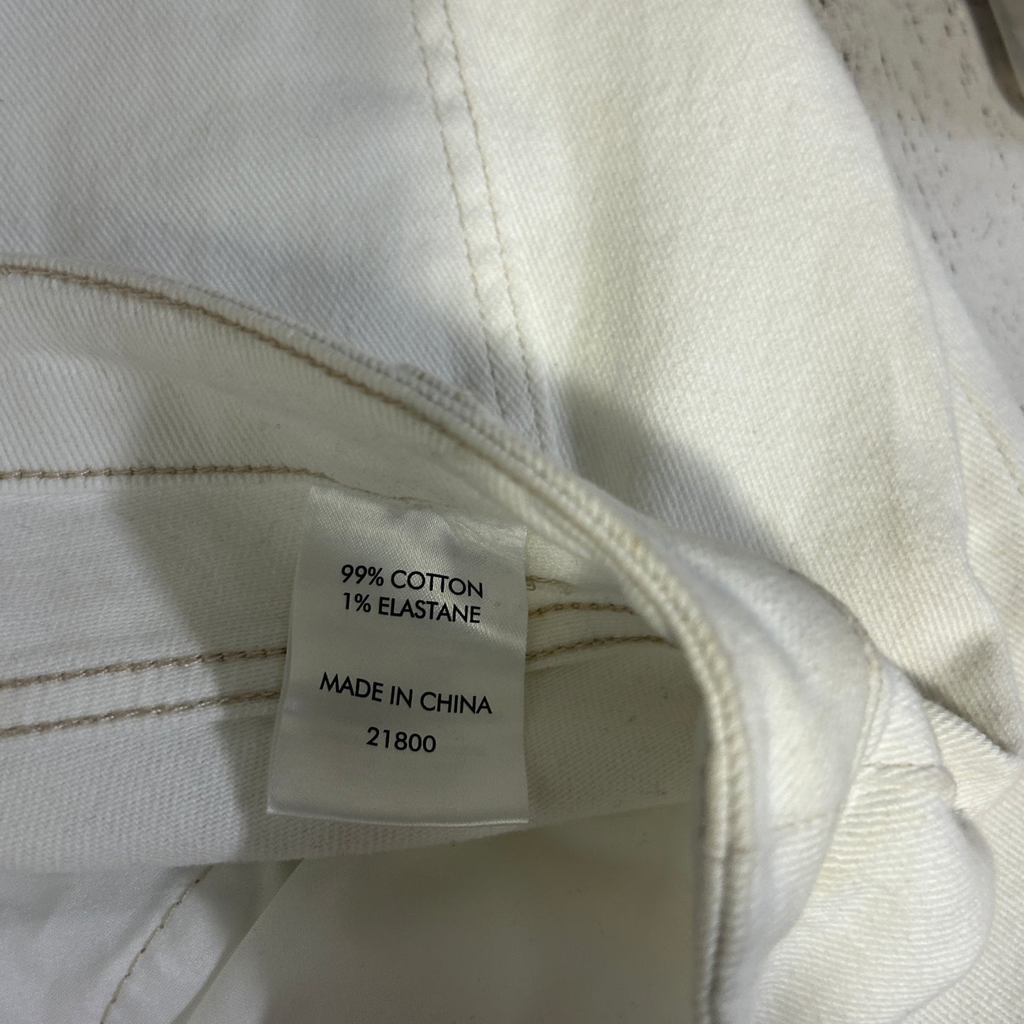 Suzanne Grae White Denim Ankle Length Jeans - Size 22