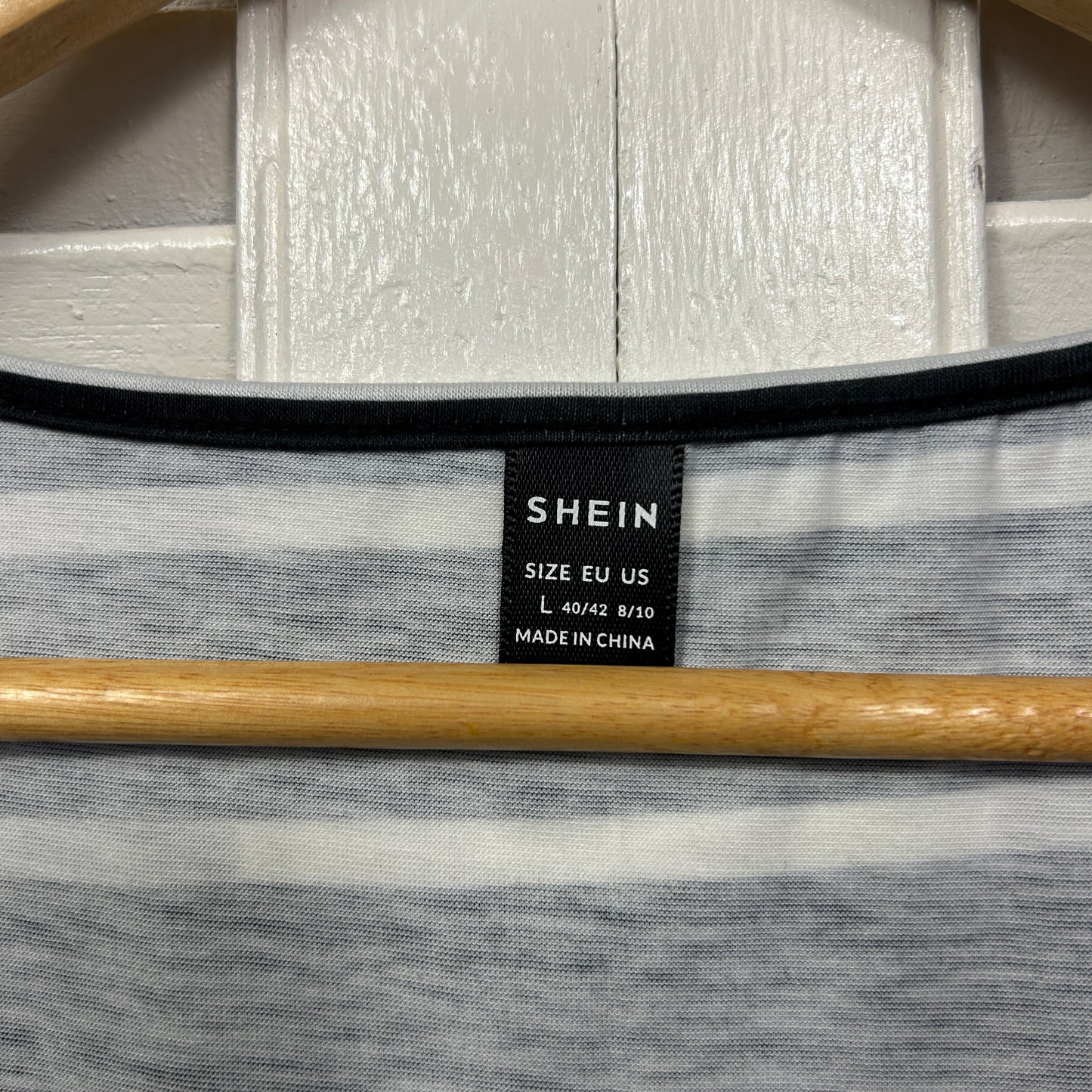 Shein Dress Size Large 14 Black White Striped Sleeveless
