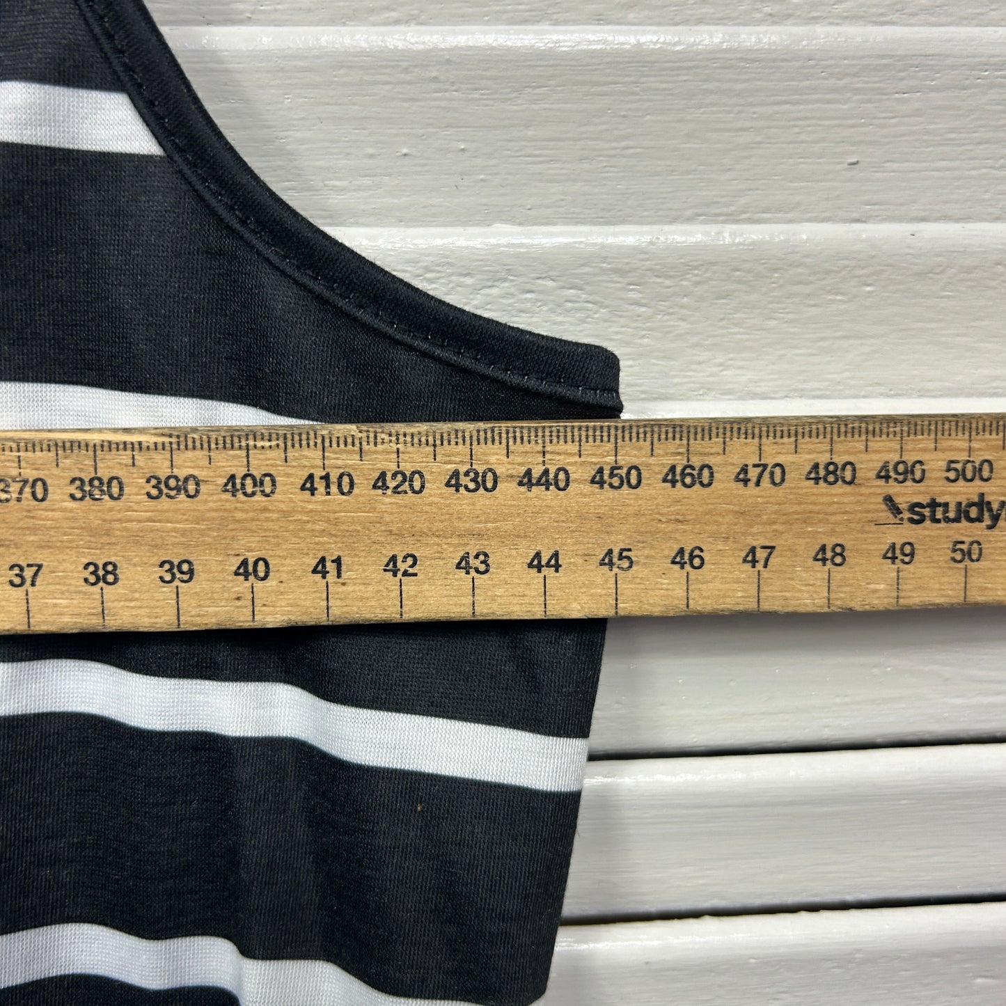 Shein Dress Size Large 14 Black White Striped Sleeveless