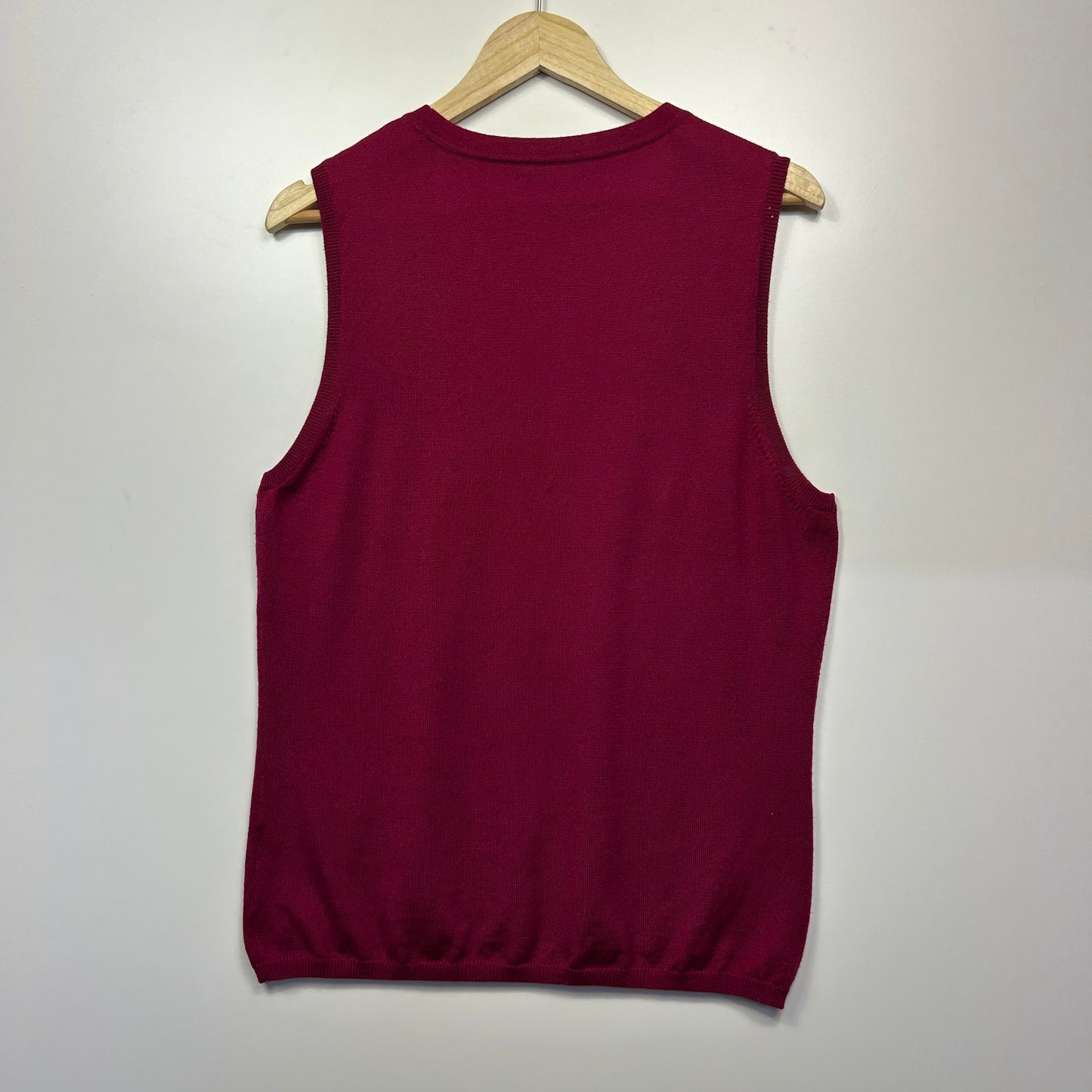 Sportscraft Wool Knit Top Size 14 Large Sleeveless