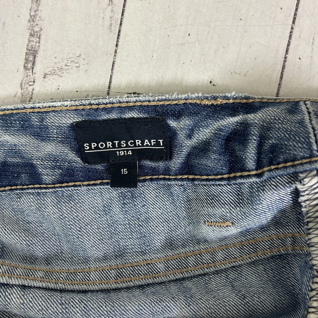 Sportscraft Thea Slim Leg Blue Jeans - Size 15