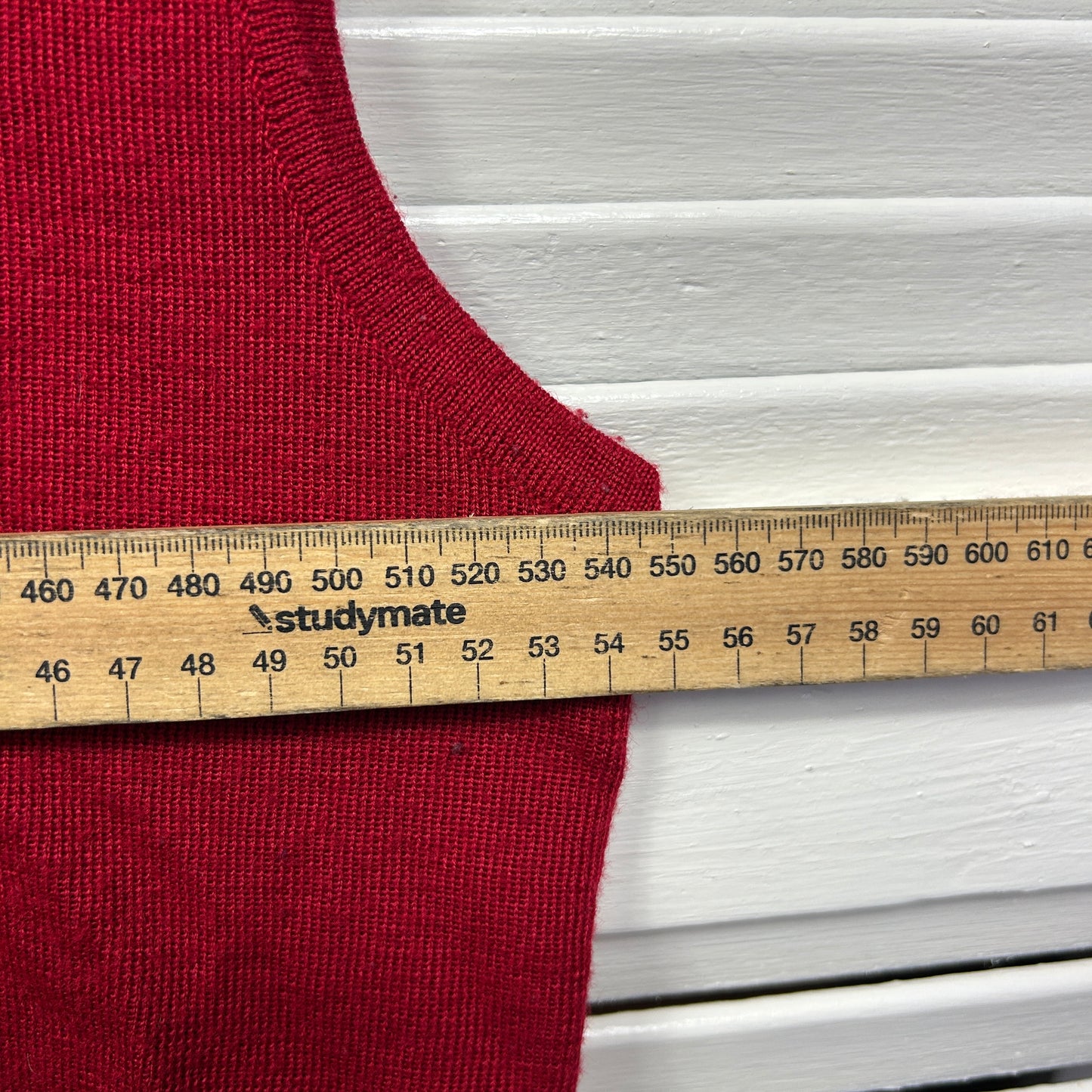 Vintage Wool Vest Size Large 14 Red Sleeveless Jumper
