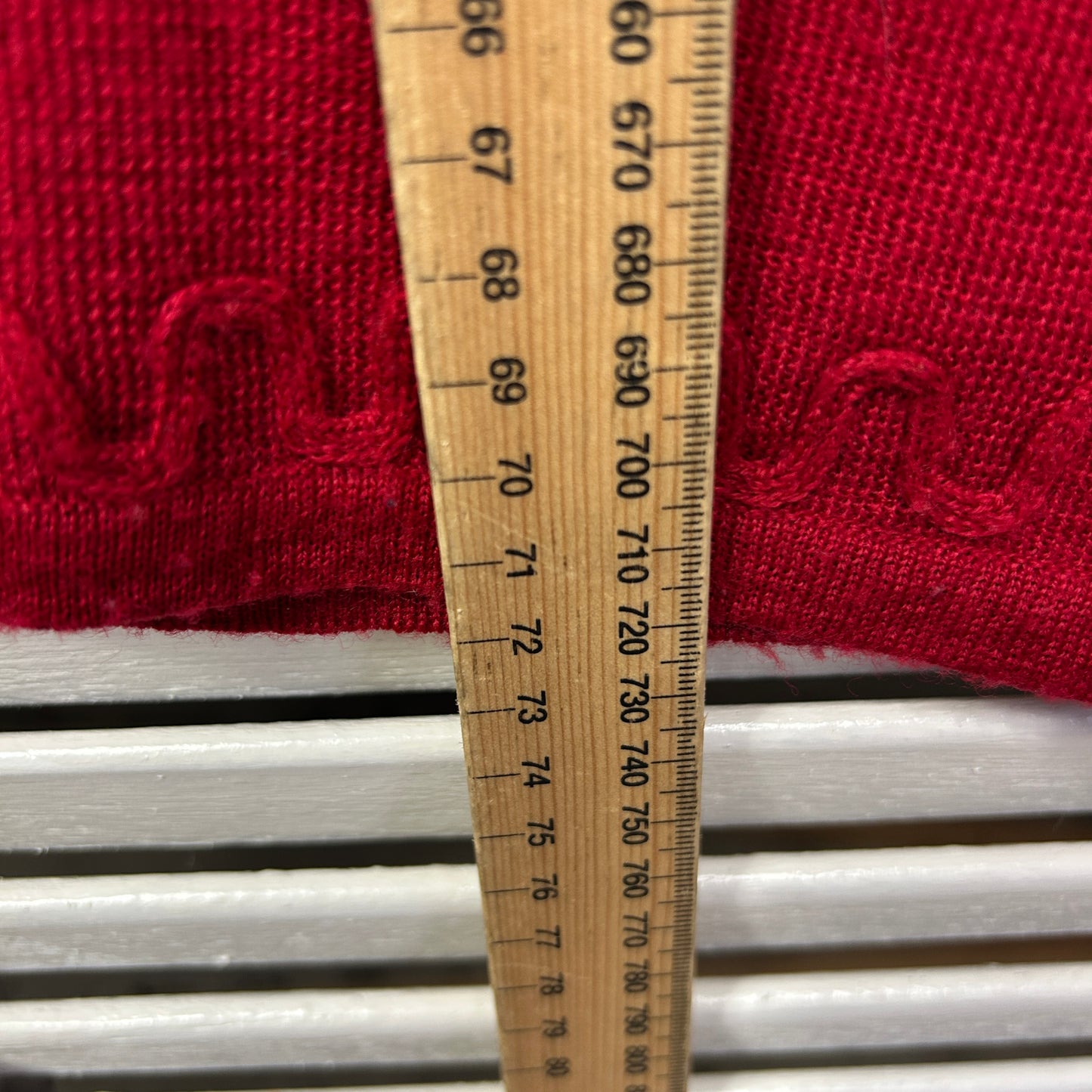 Vintage Wool Vest Size Large 14 Red Sleeveless Jumper