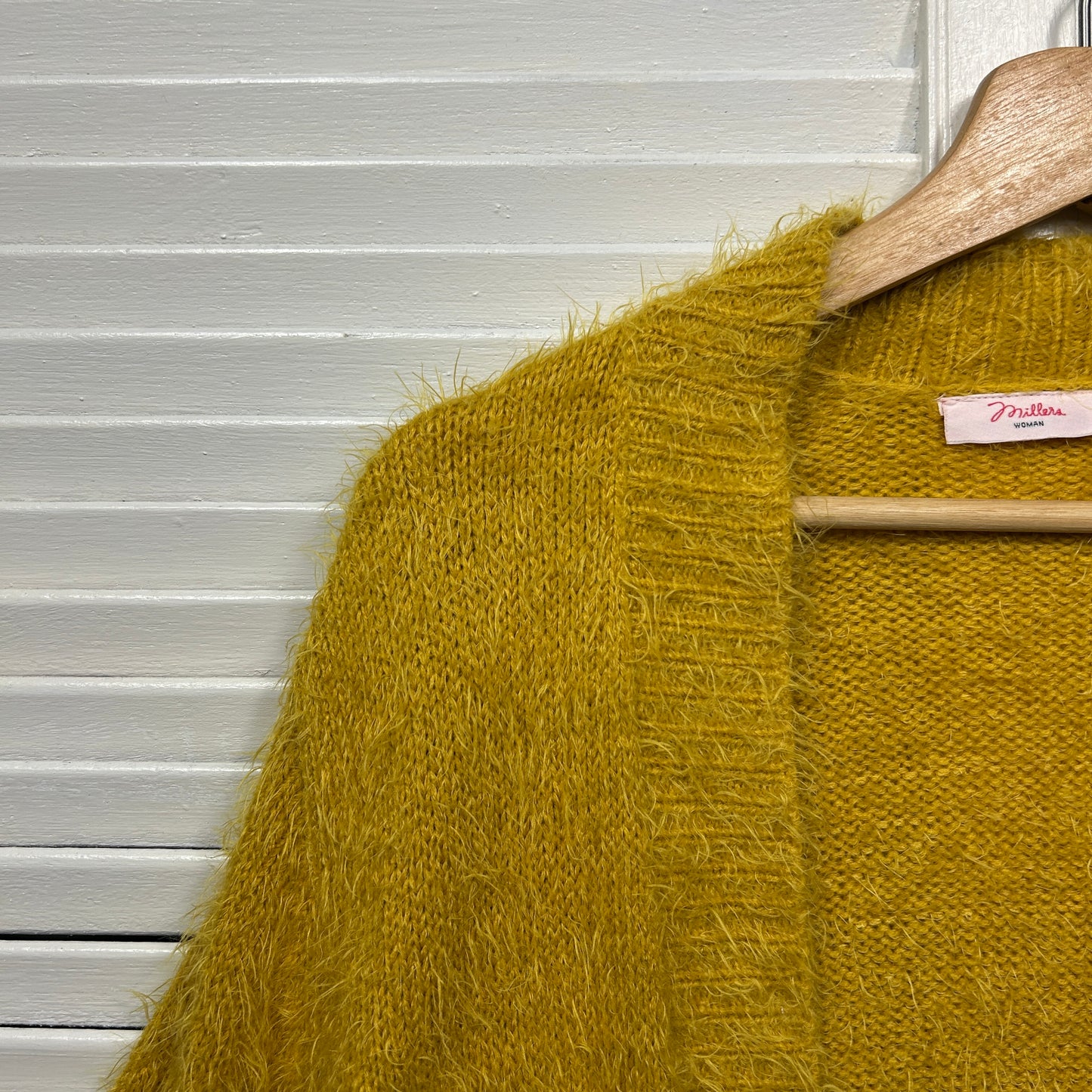 Millers Mustard Cardigan Size 14 Large Long Sleeve Jumper