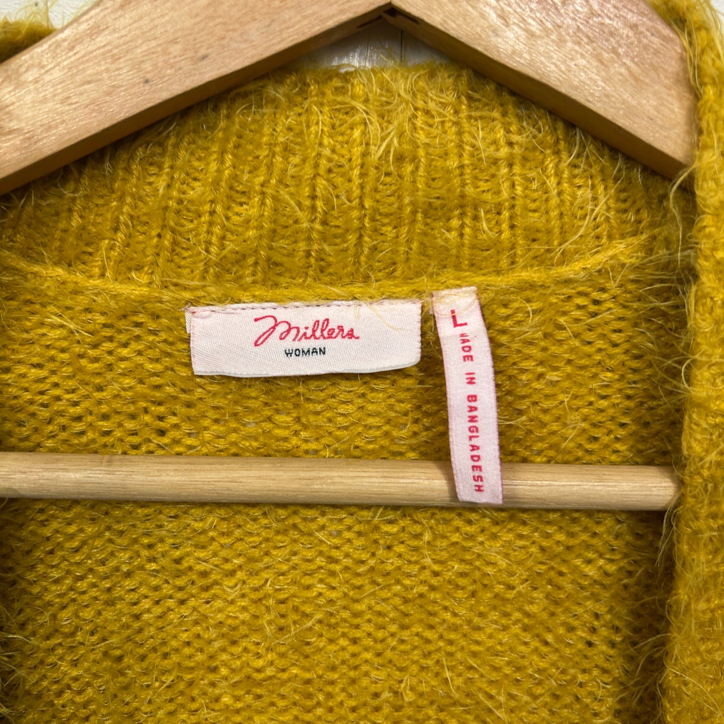 Millers Mustard Cardigan Size 14 Large Long Sleeve Jumper