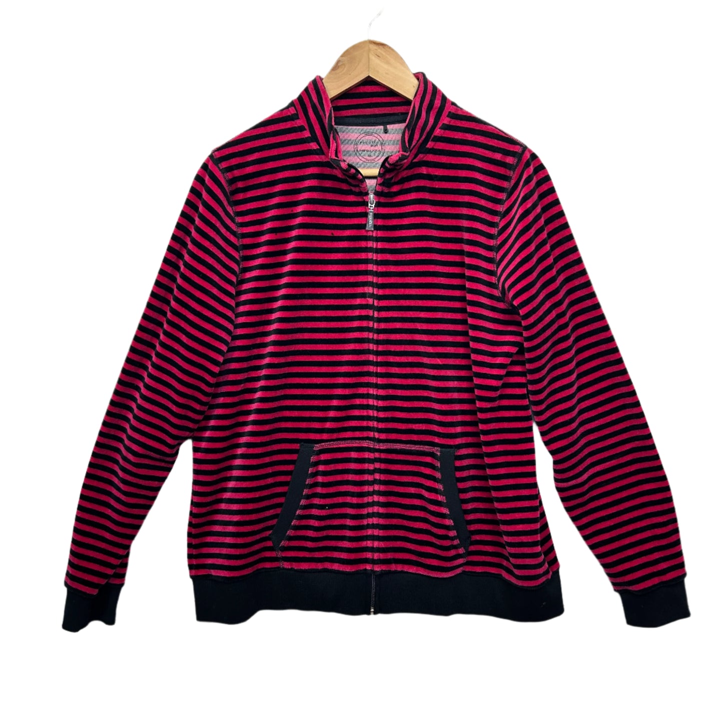 Regatta Jumper Activewear Size 16 Pink Striped Full Zip Up