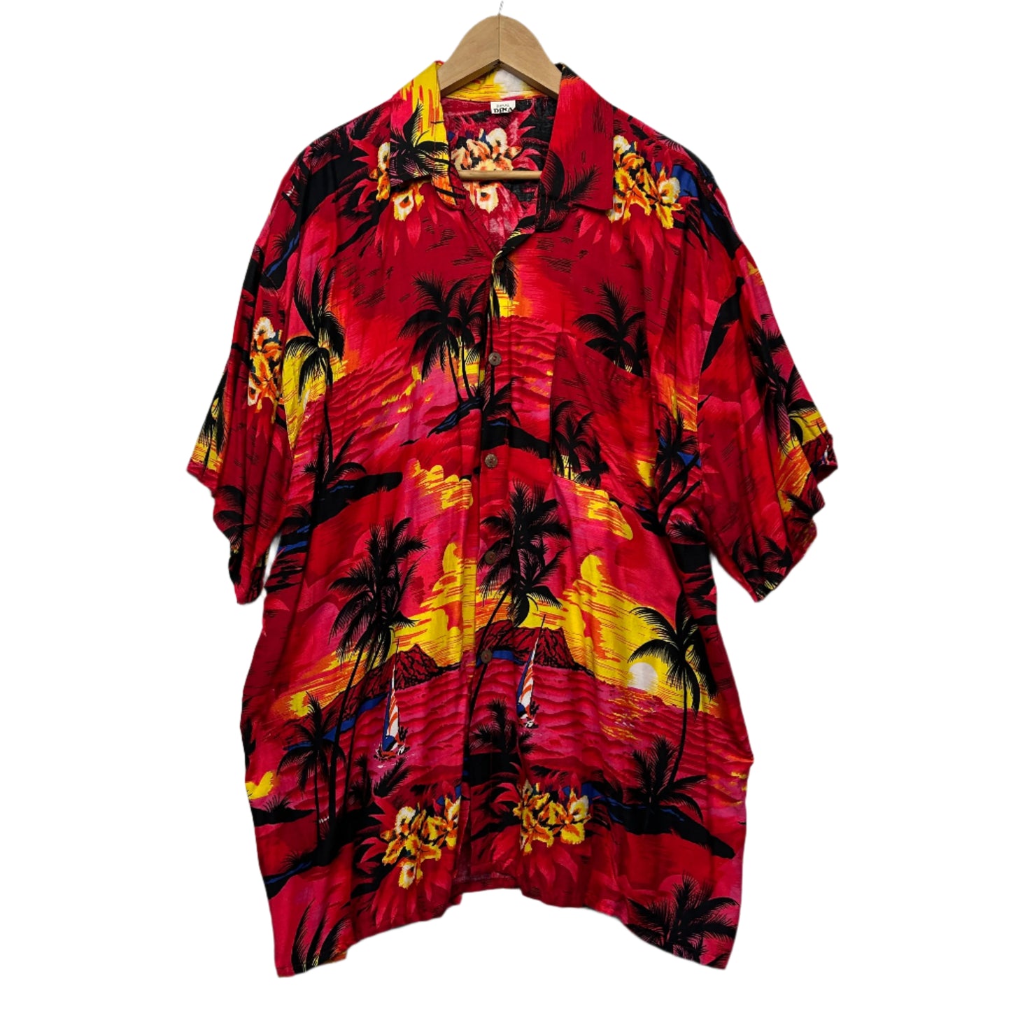 Hawaiian Shirt Size 4XL Short Sleeve Tropical Holiday