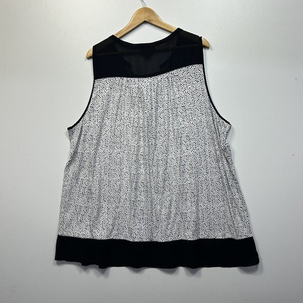 Autograph Black Spotted Top - Size 26