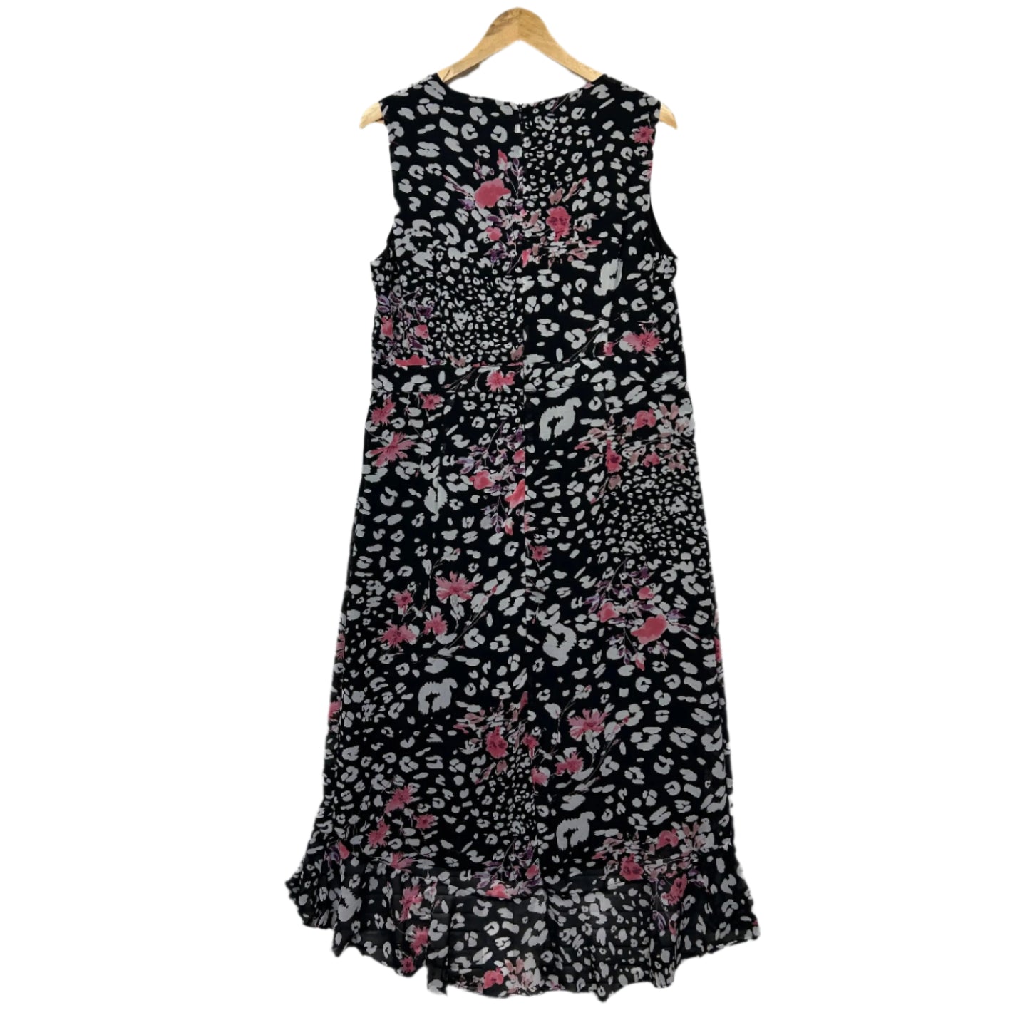Liz Jordan Dress Size 14 Sleeveless Black White Pink Cocktail