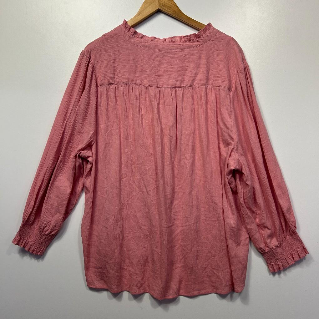 Suzanne Grae Pink Cotton Top - Size 20