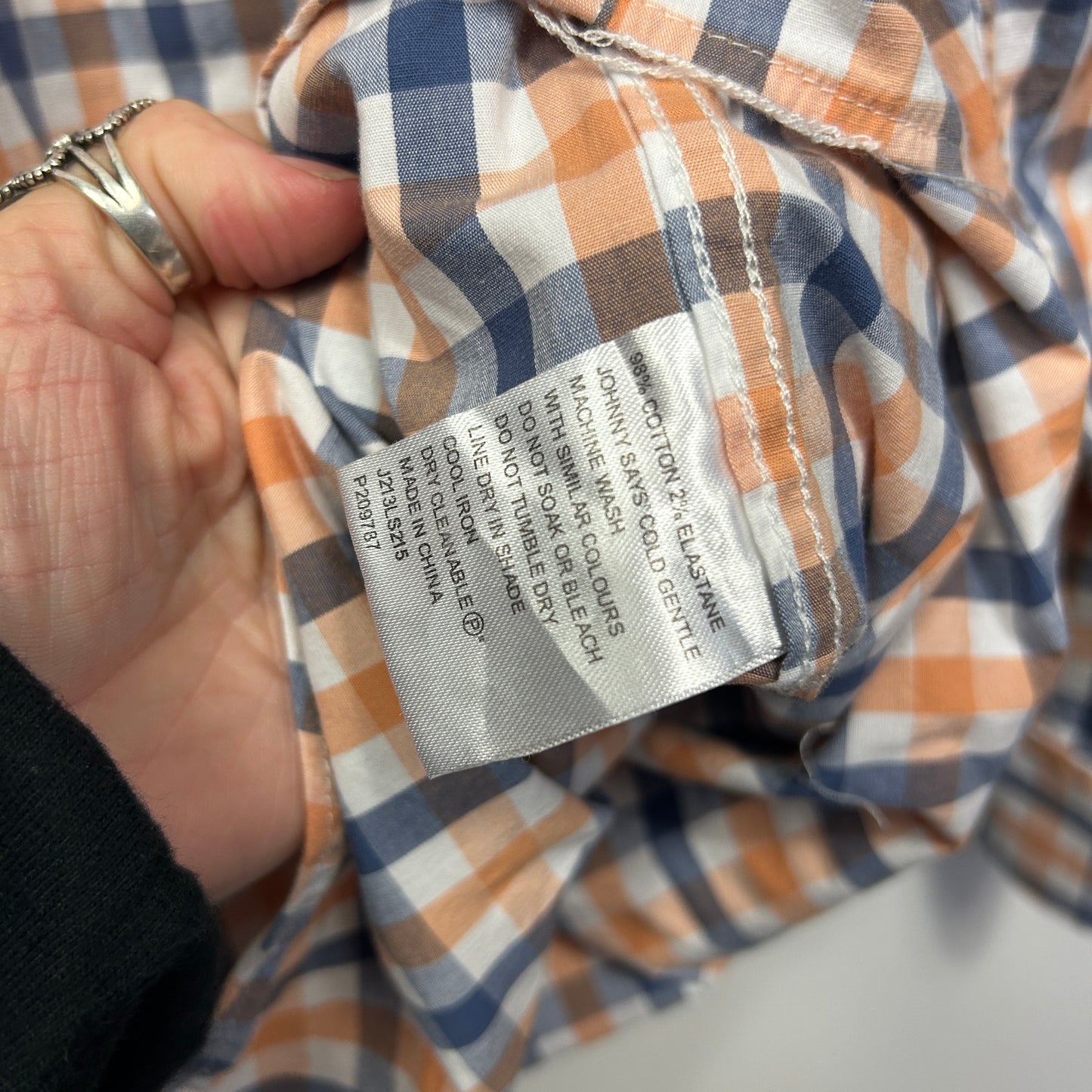 Johnny Bigg Shirt Size 6XL Long Sleeve Check