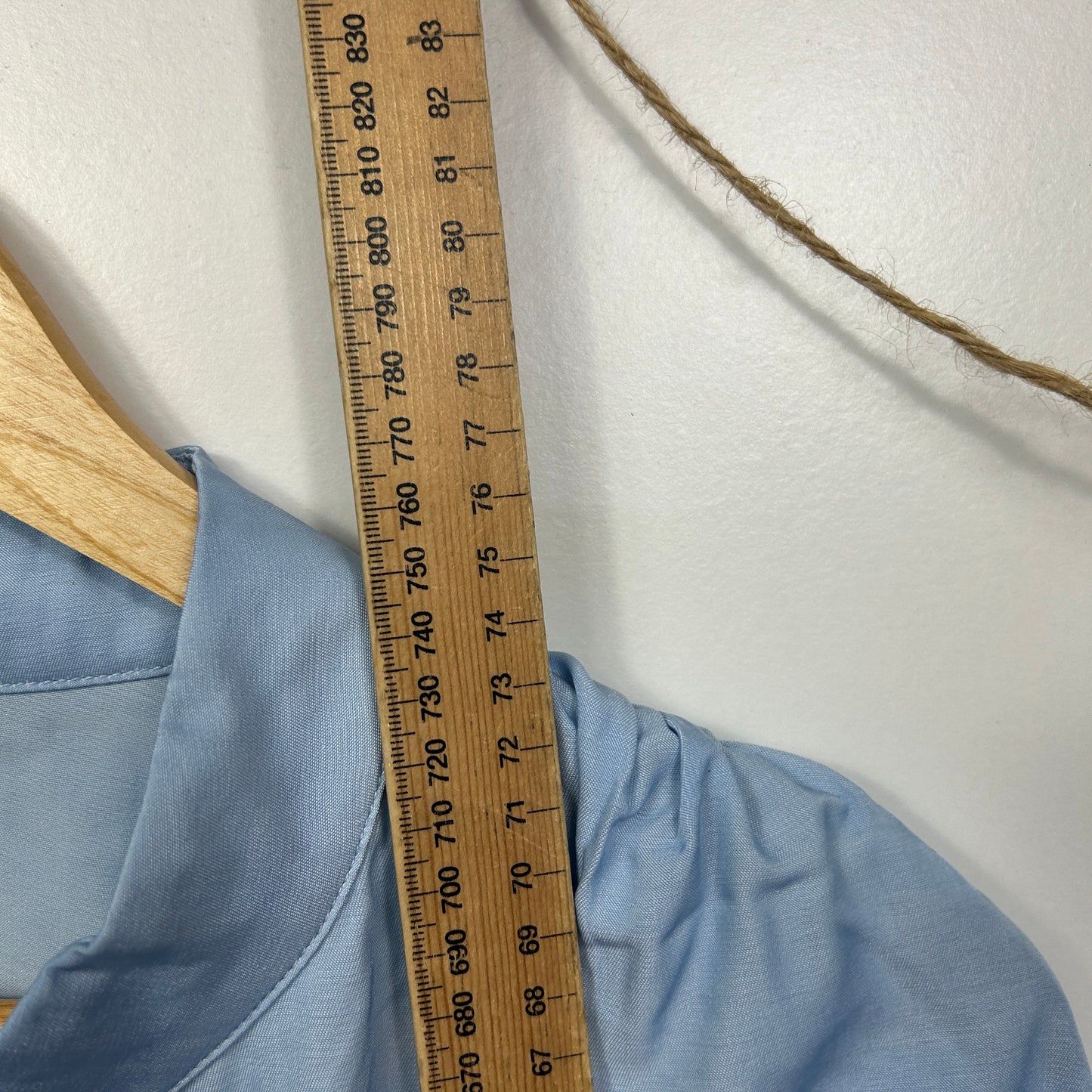 Blue Ruffle Sleeve Shirt - Size XXL