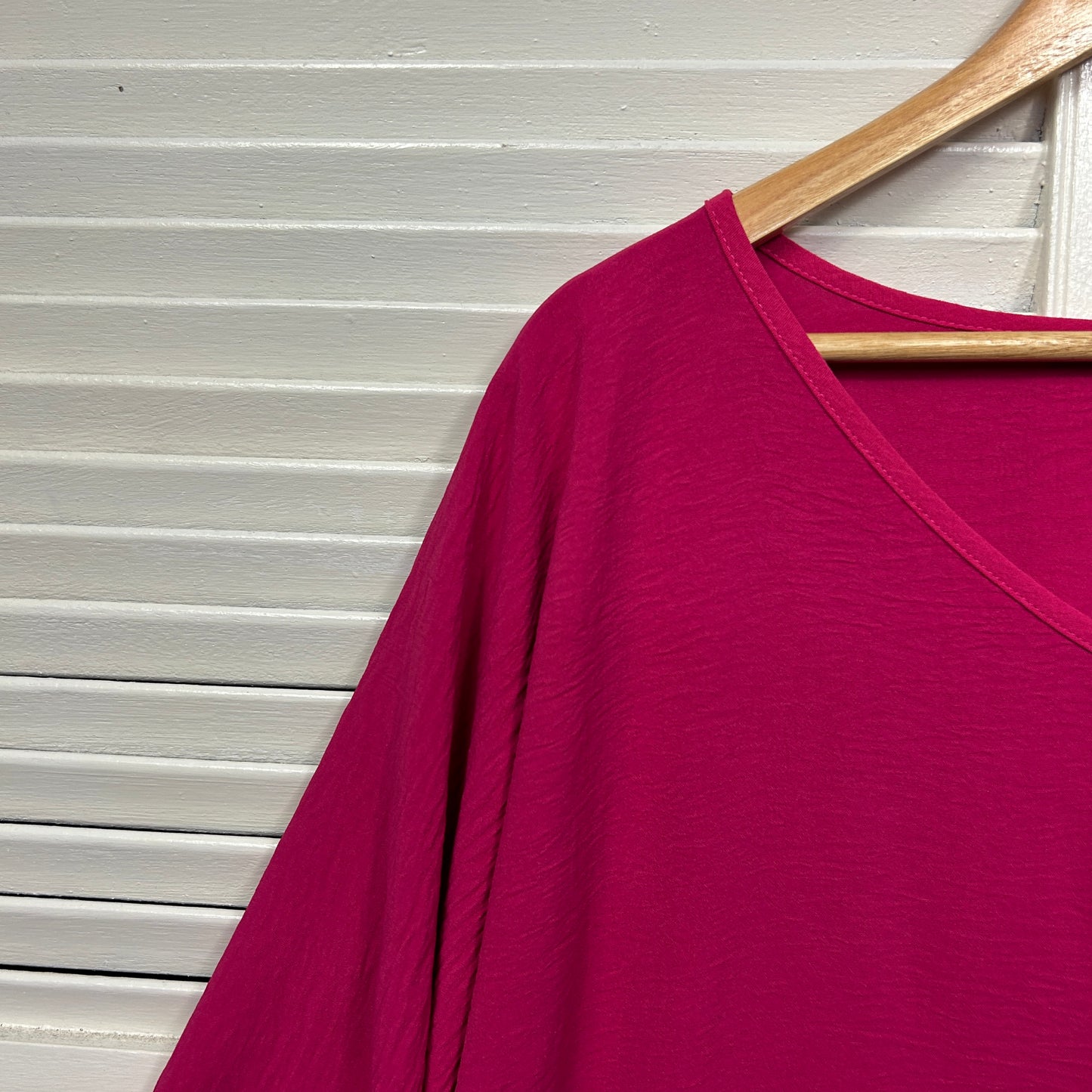 Shein Curve Top Size 16 0XL Pink 3/4 Sleeve
