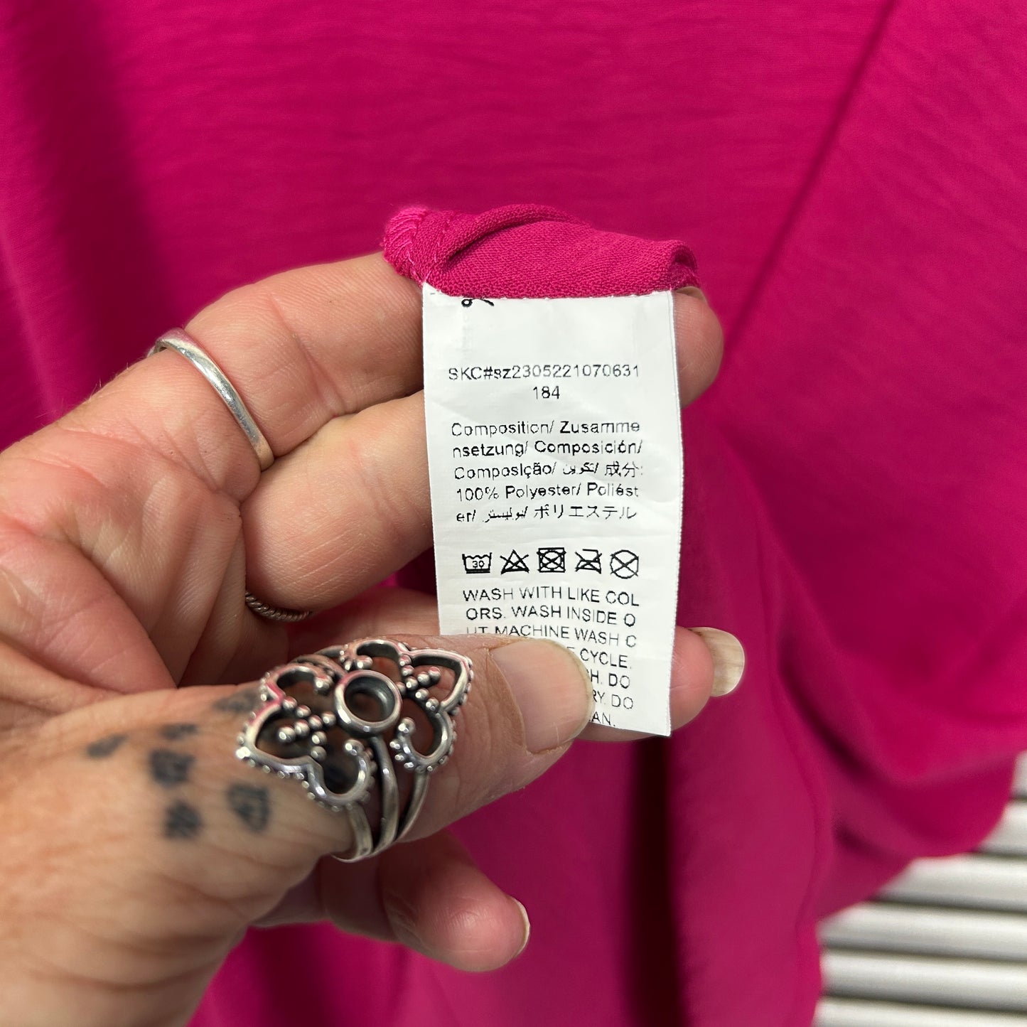 Shein Curve Top Size 16 0XL Pink 3/4 Sleeve