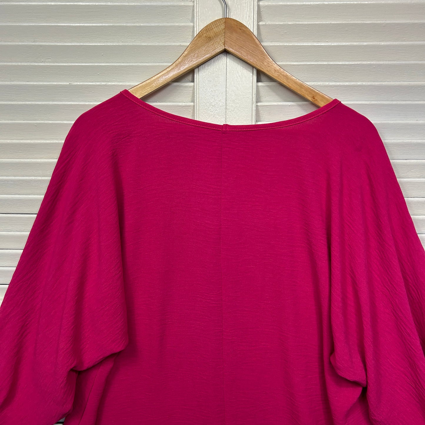 Shein Curve Top Size 16 0XL Pink 3/4 Sleeve