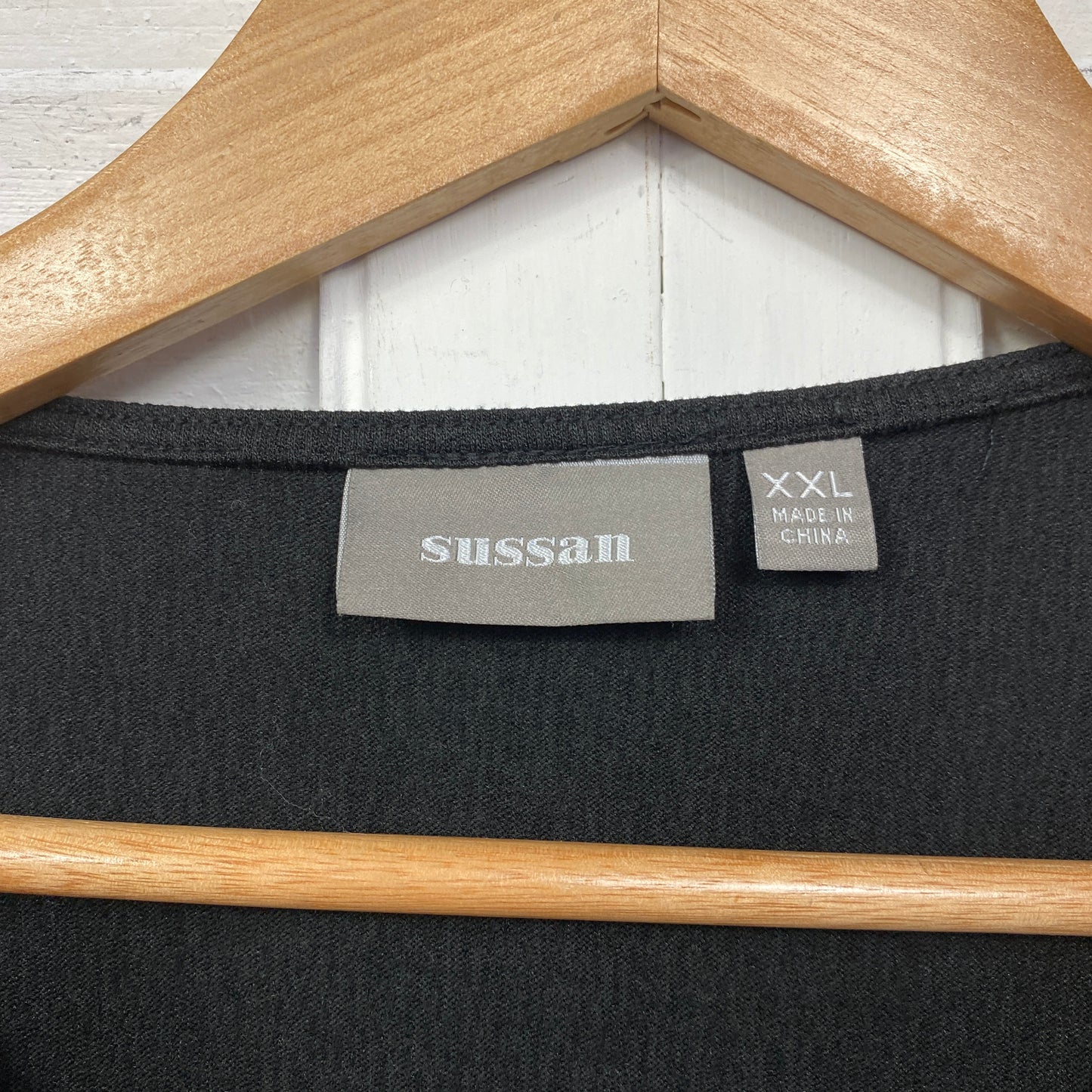 Sussan Blazer Jacket Size 2XL 16 18 Black Button Up
