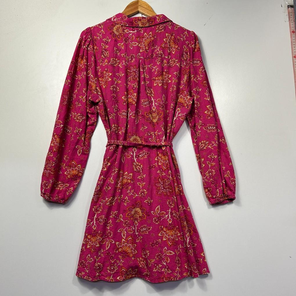 Sportsgirl Pink Linen Dress - Size 16