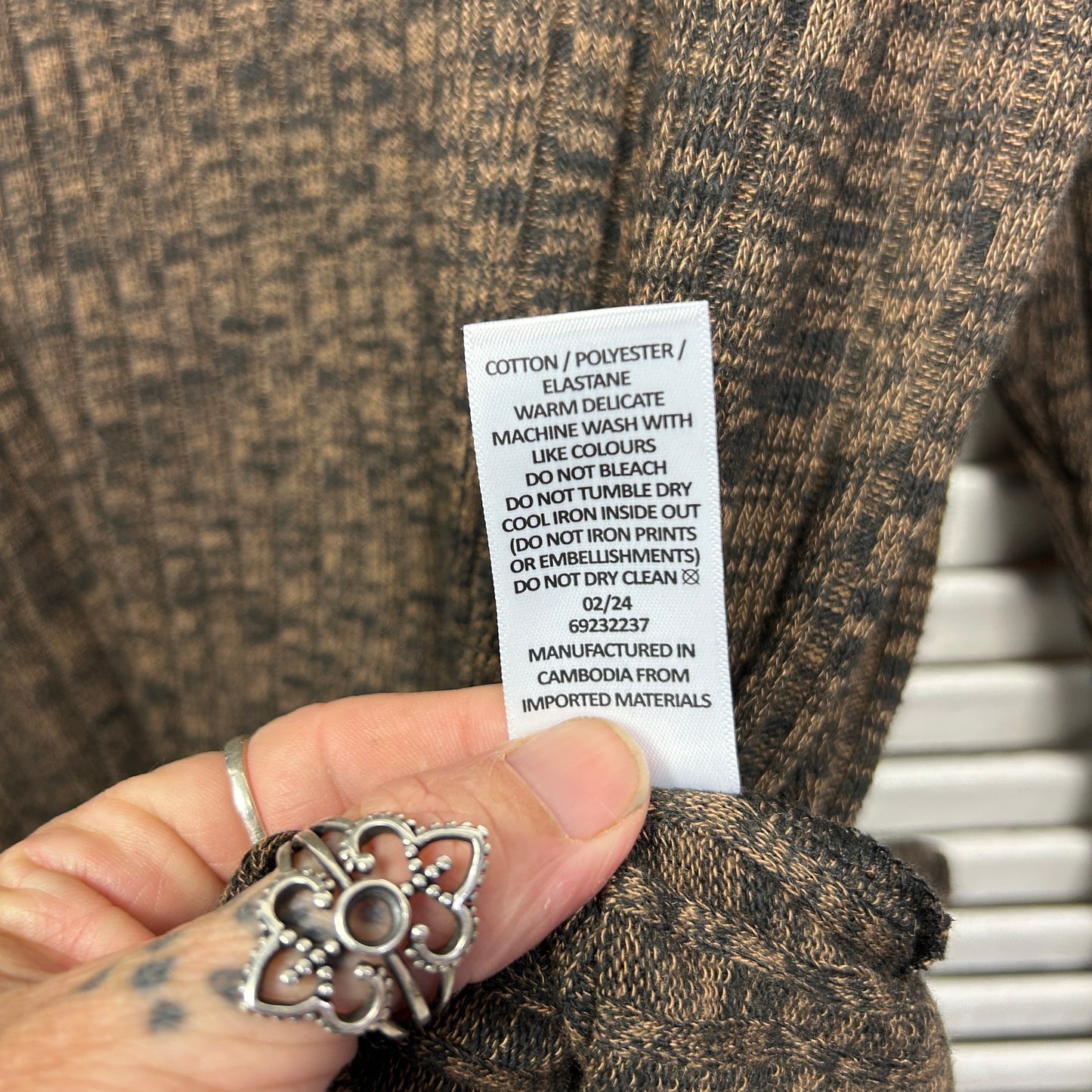 Target Top Size XL 16 Brown Long Sleeve Turtle Neck Cotton Blend