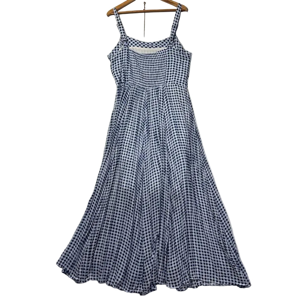 City Chic Gingham Check Blue Maxi Dress - Size 16/S