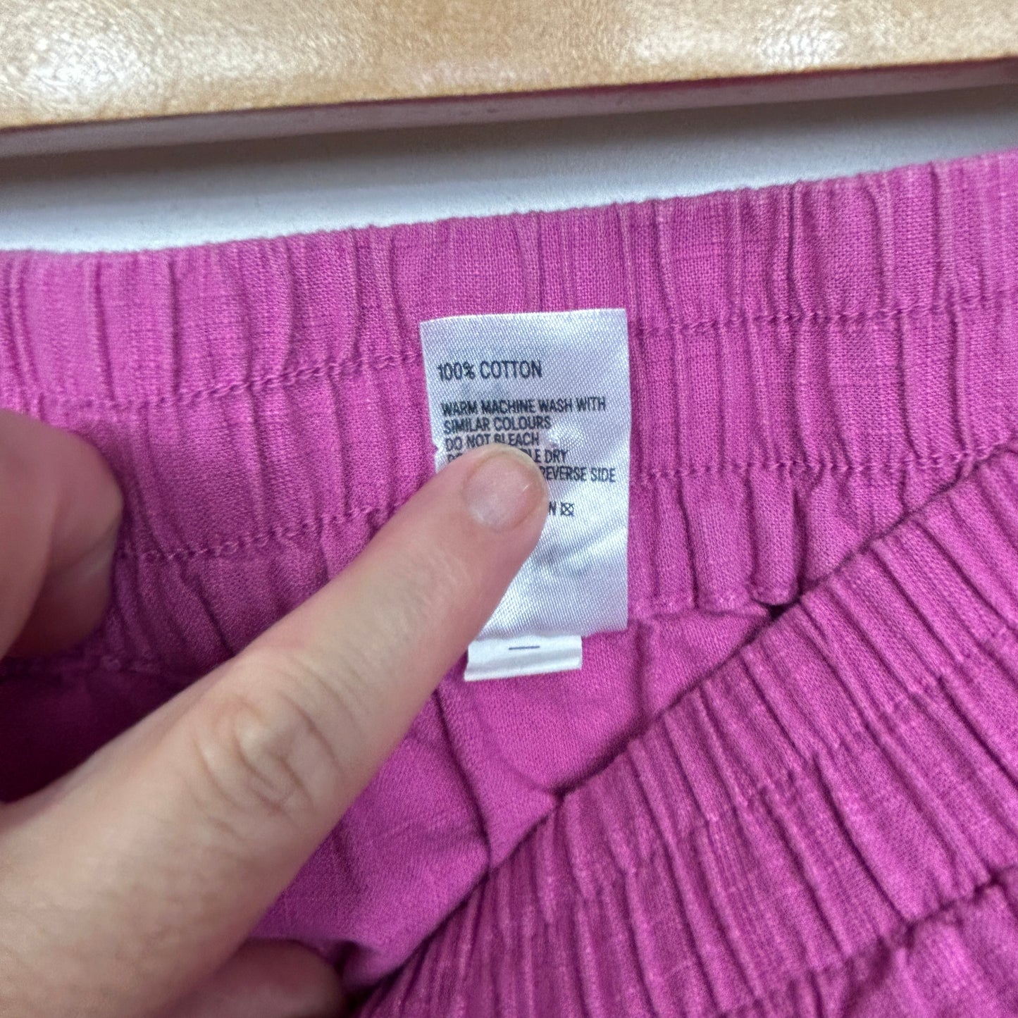 Anko Mini Skirt SIze 14 Pink Cotton Elastic Waist