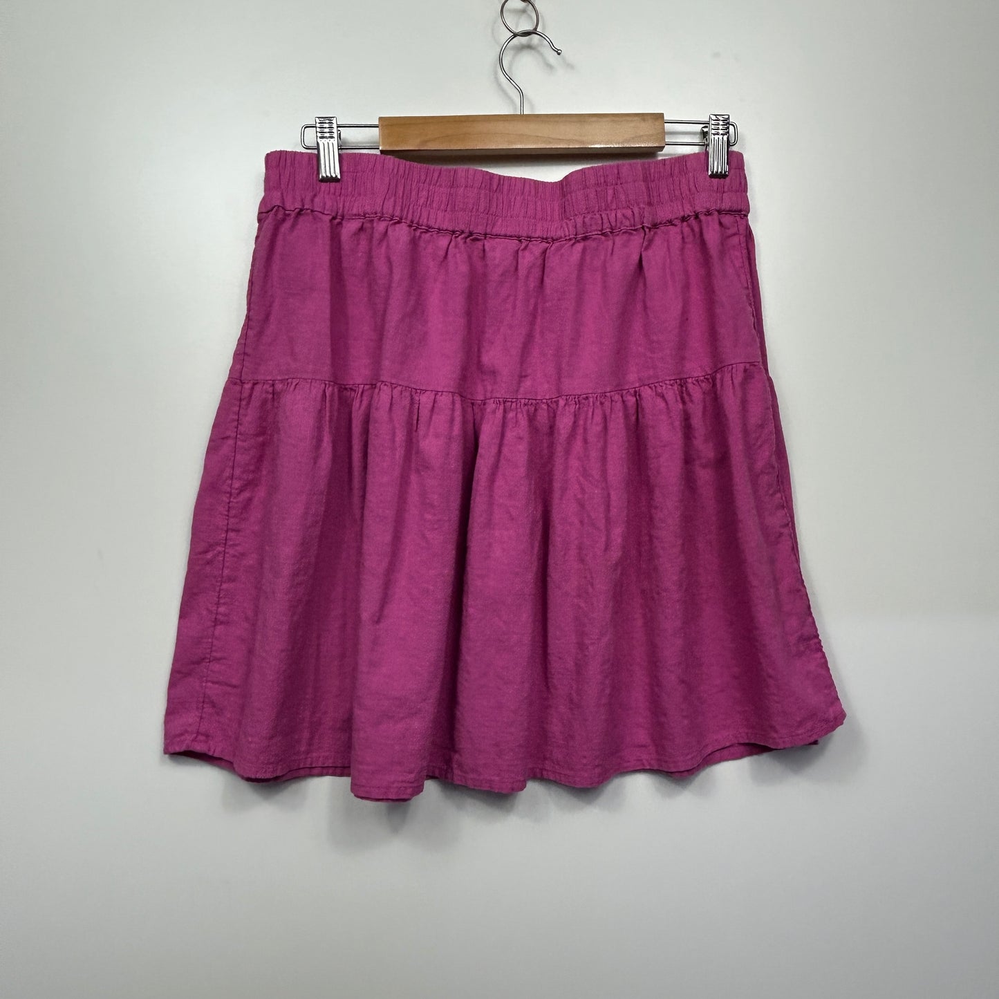 Anko Mini Skirt SIze 14 Pink Cotton Elastic Waist