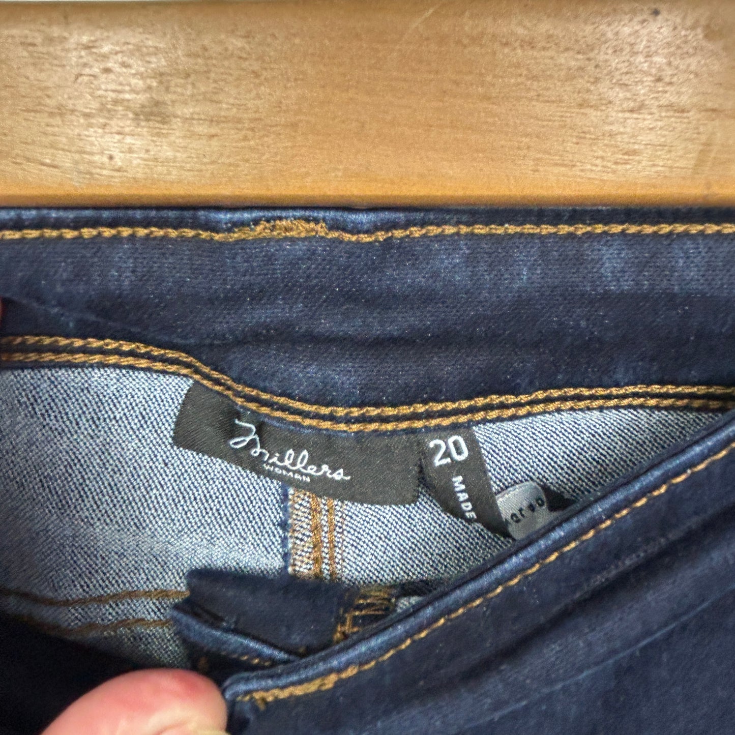 Millers Denim Shorts Size 20 Zip Fly Pockets