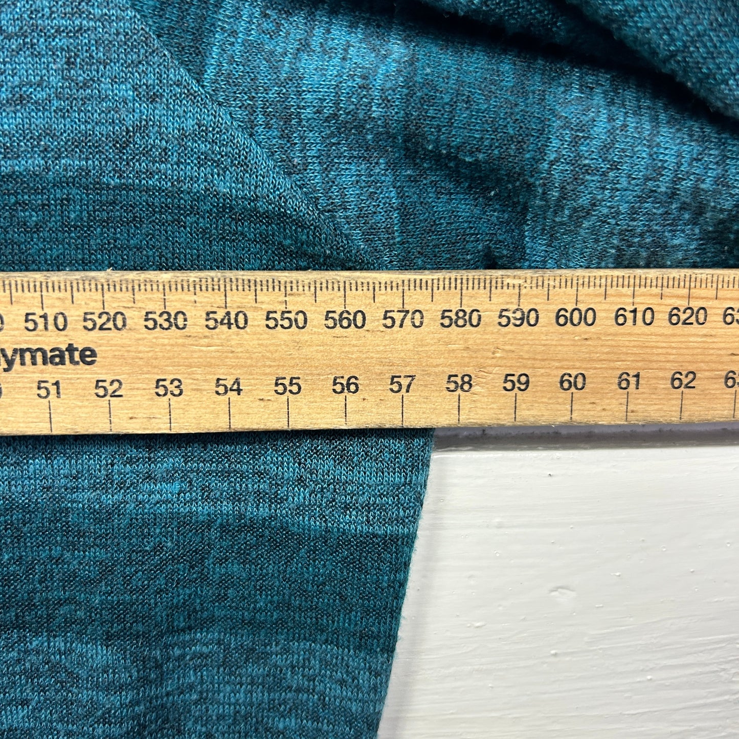 Wombat Top Size XL Teal Long Sleeve Open Front Striped