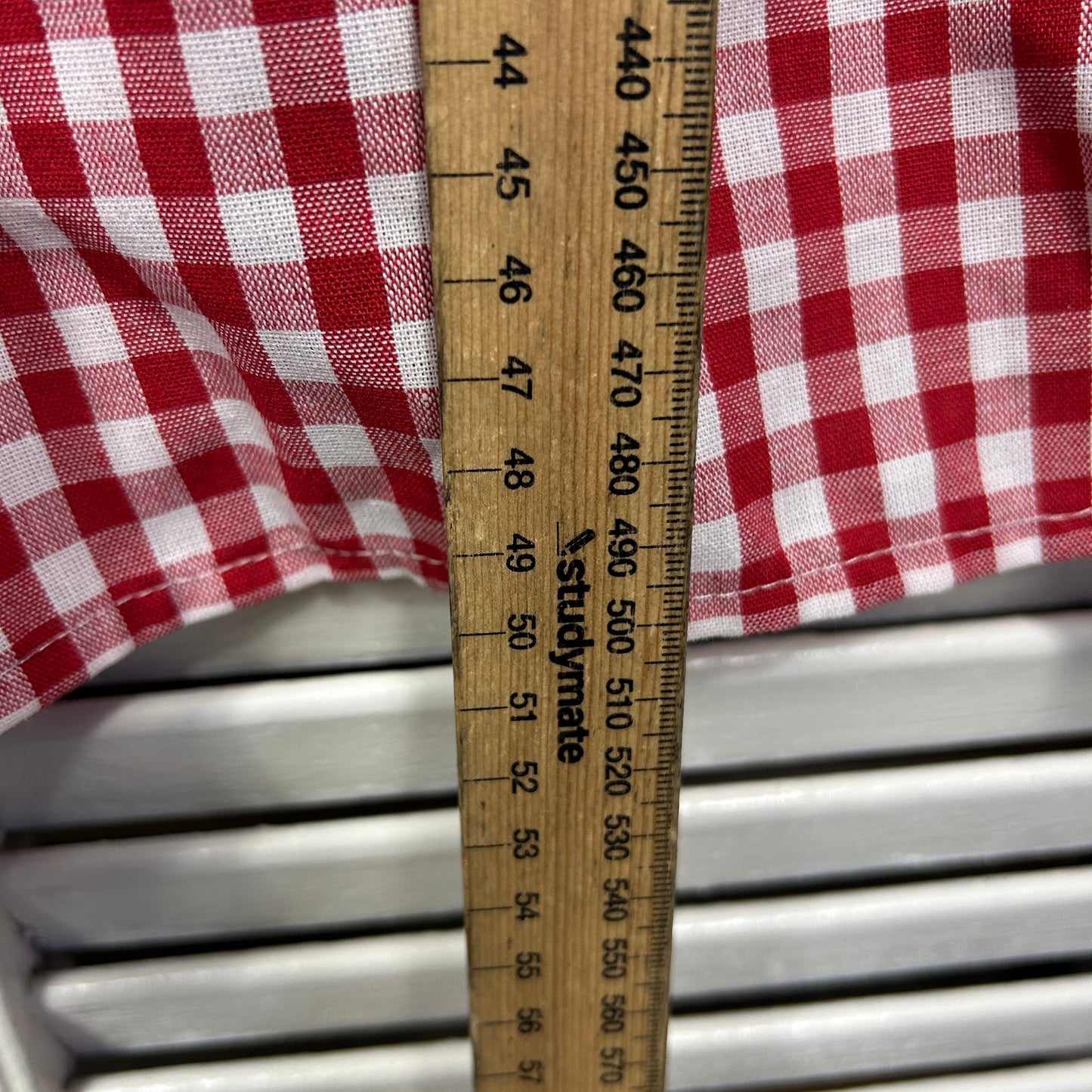 Shein Crop Top Size 14 Large Red Gingham Check