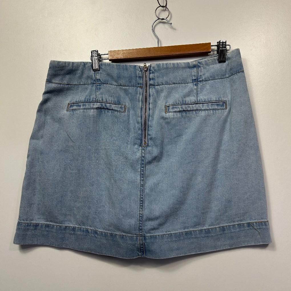 Just Jeans Blue Cotton Denim Skort - Size 14